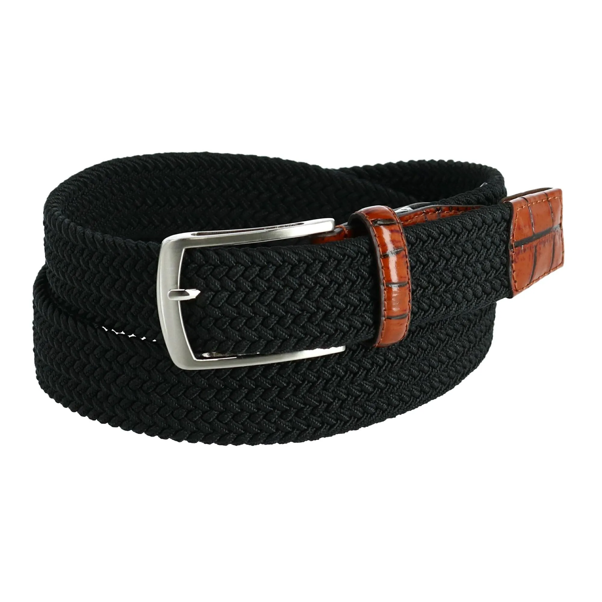 Pebble Beach Men's Stretch Elastic Golf Belt with Croc Print Ends sold by Belt Outlet product image thumbnail 2