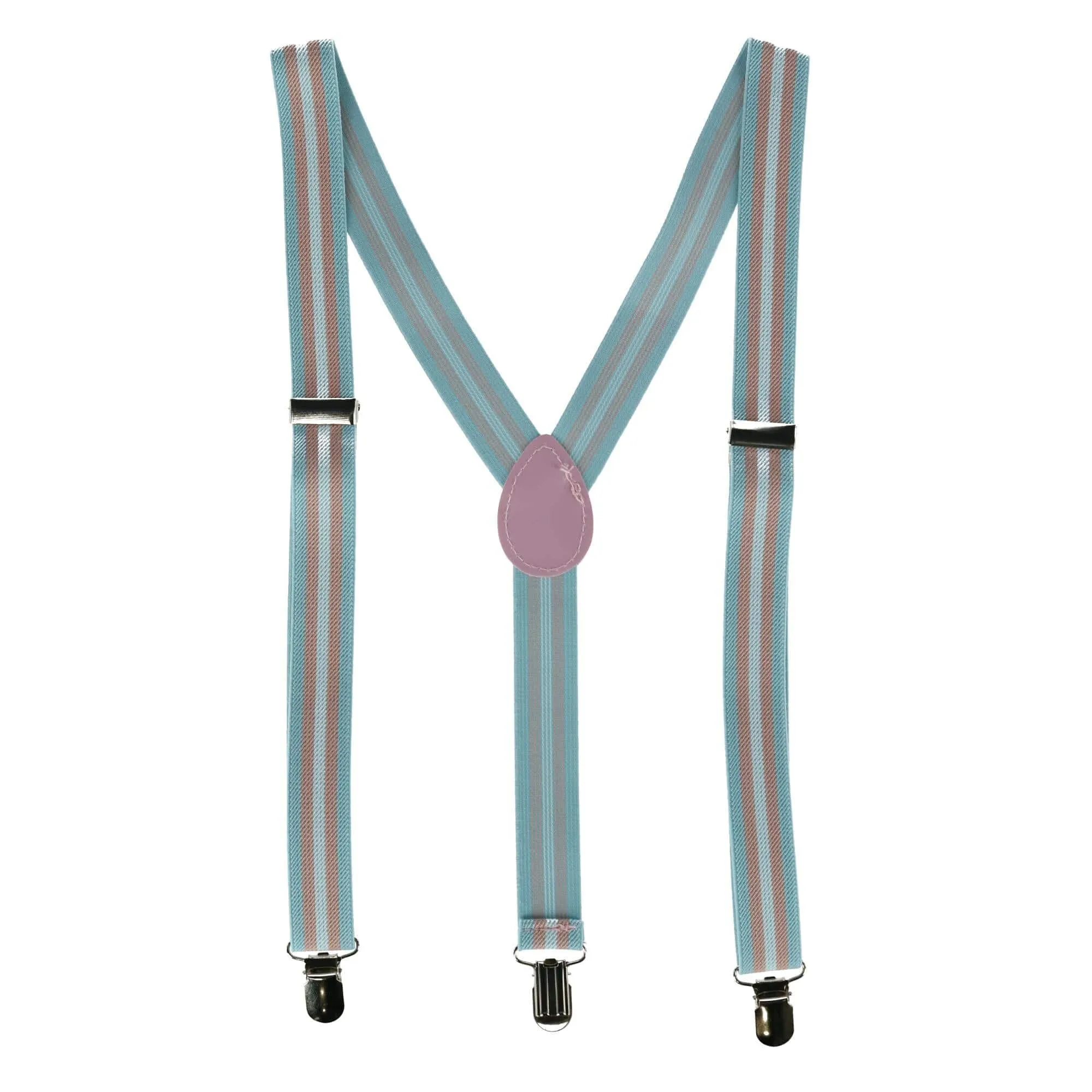 CTM® Stripe Trans Pride Clip-End Suspenders sold by Belt Outlet product image thumbnail 3