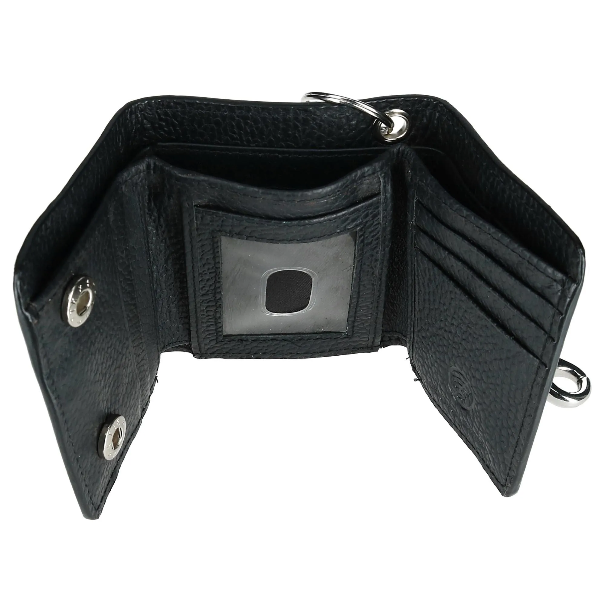 CTM® Men's Pebble Grain Leather RFID Trifold Chain Wallet sold by Belt Outlet product image thumbnail 5