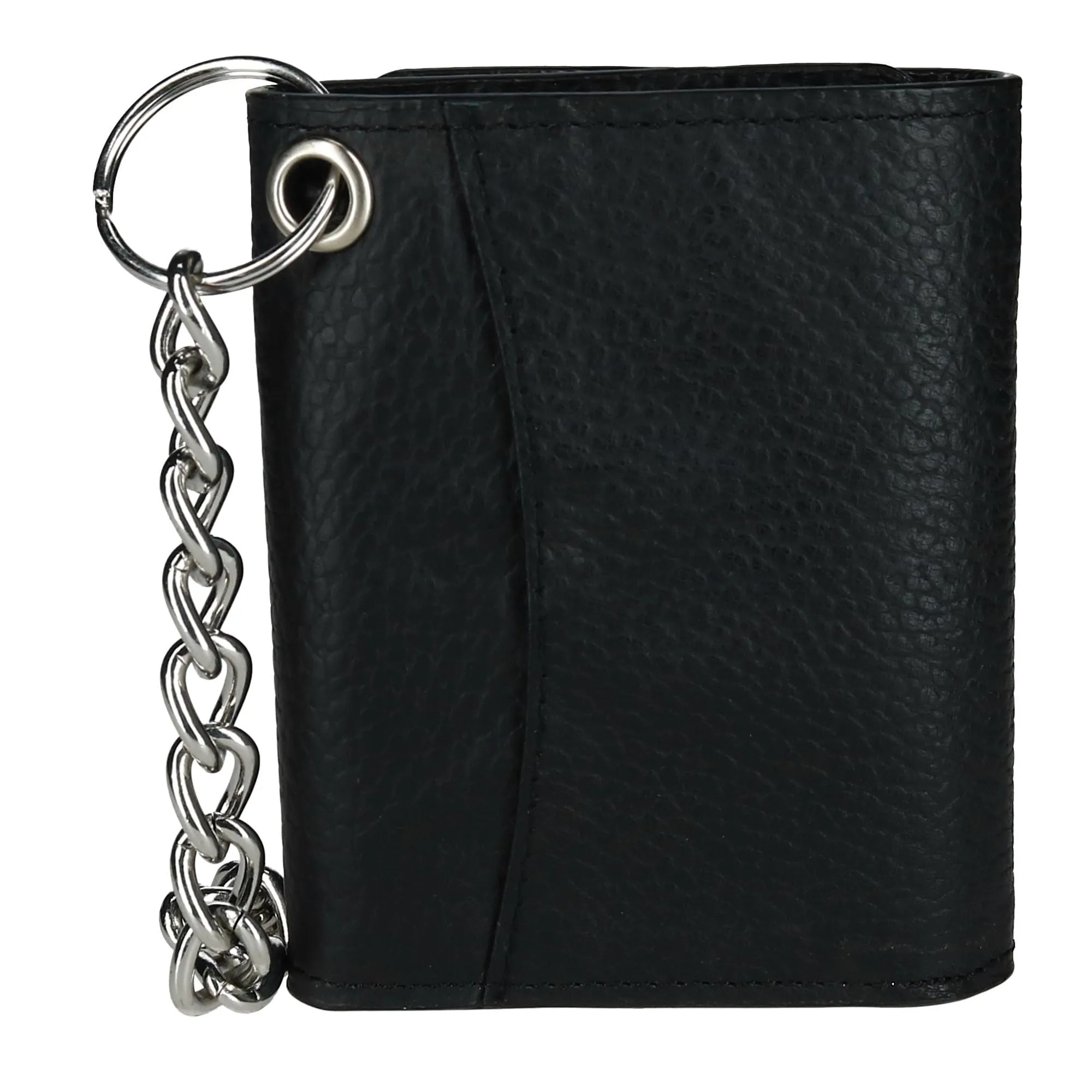 CTM® Men's Pebble Grain Leather RFID Trifold Chain Wallet sold by Belt Outlet product image thumbnail 2