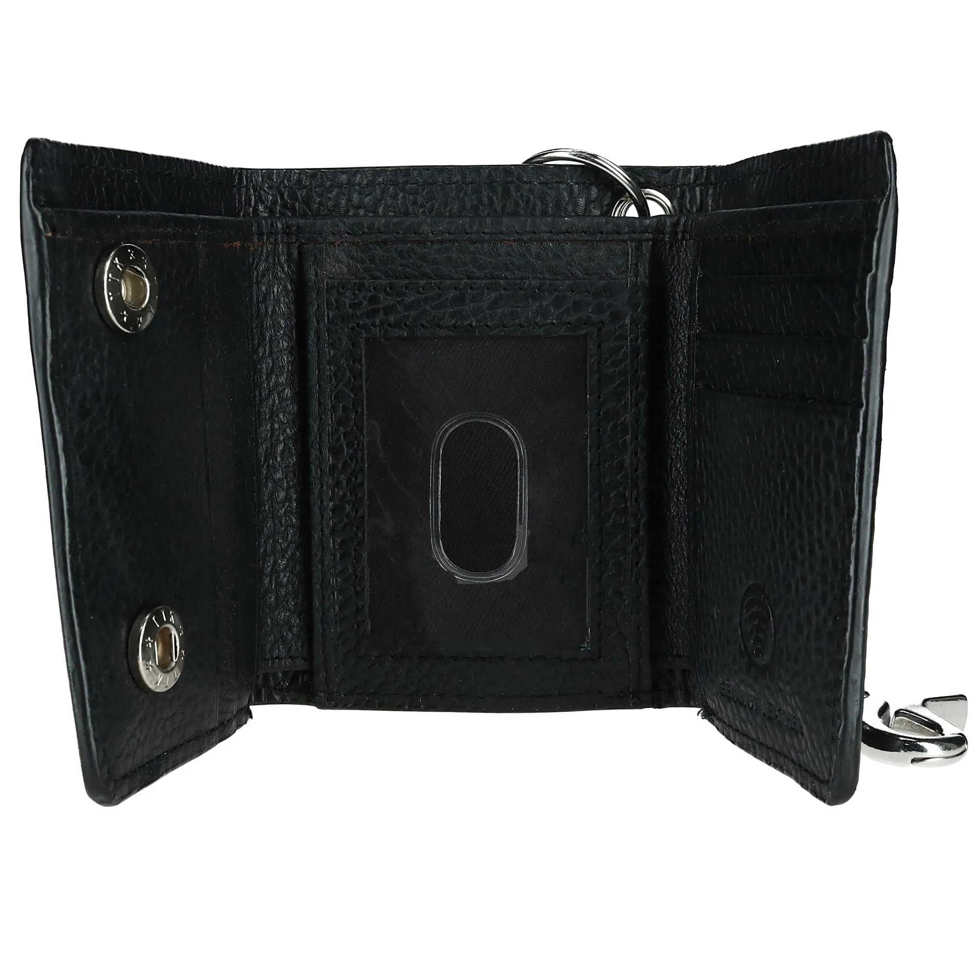 CTM® Men's Pebble Grain Leather RFID Trifold Chain Wallet sold by Belt Outlet product image thumbnail 4