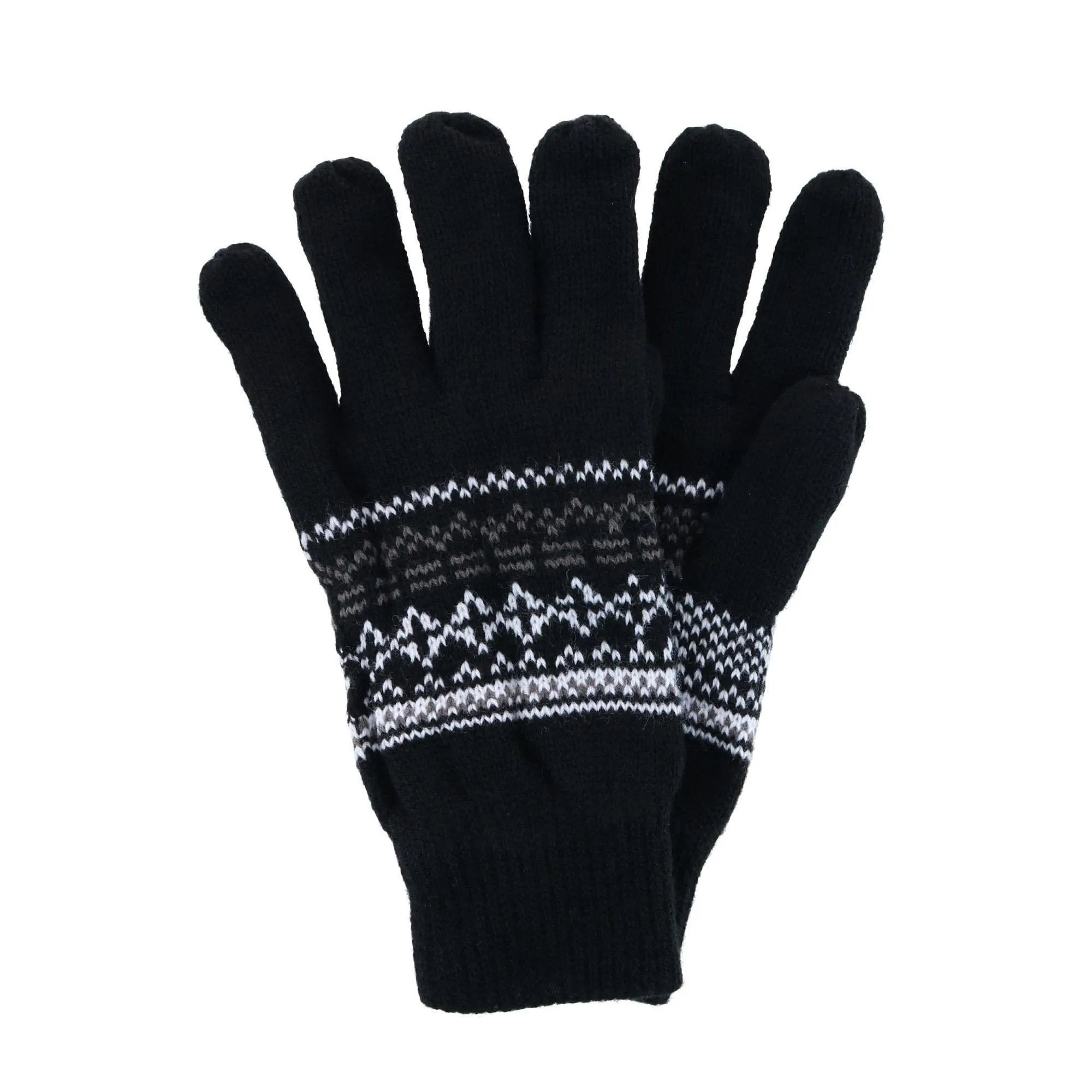 CTM® Men's Heavy Knit Winter Pattern Hat Glove and Scarf Set sold by Belt Outlet product image thumbnail 5