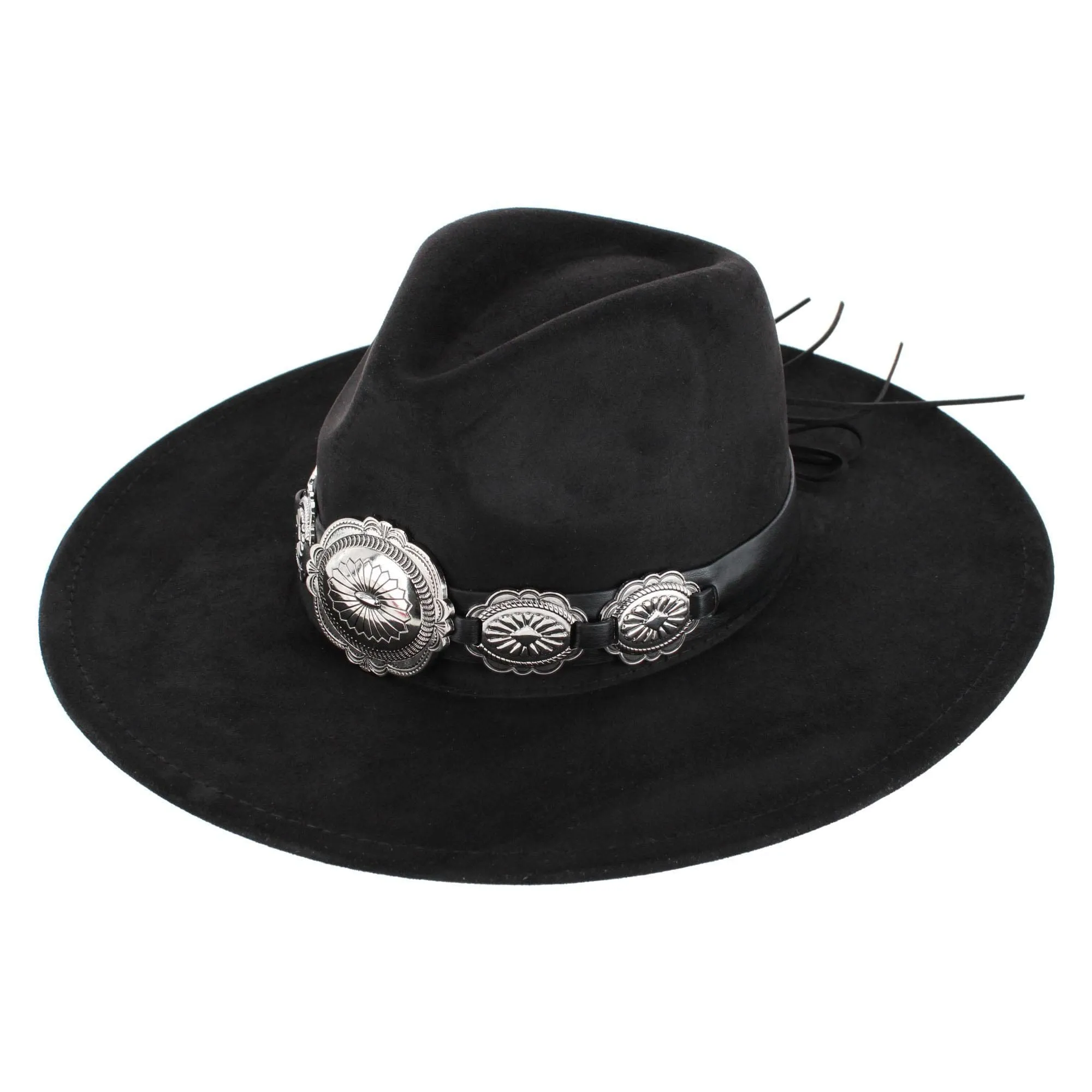 CTM® Women's Large Concho Western Fedora sold by Belt Outlet product image thumbnail 4