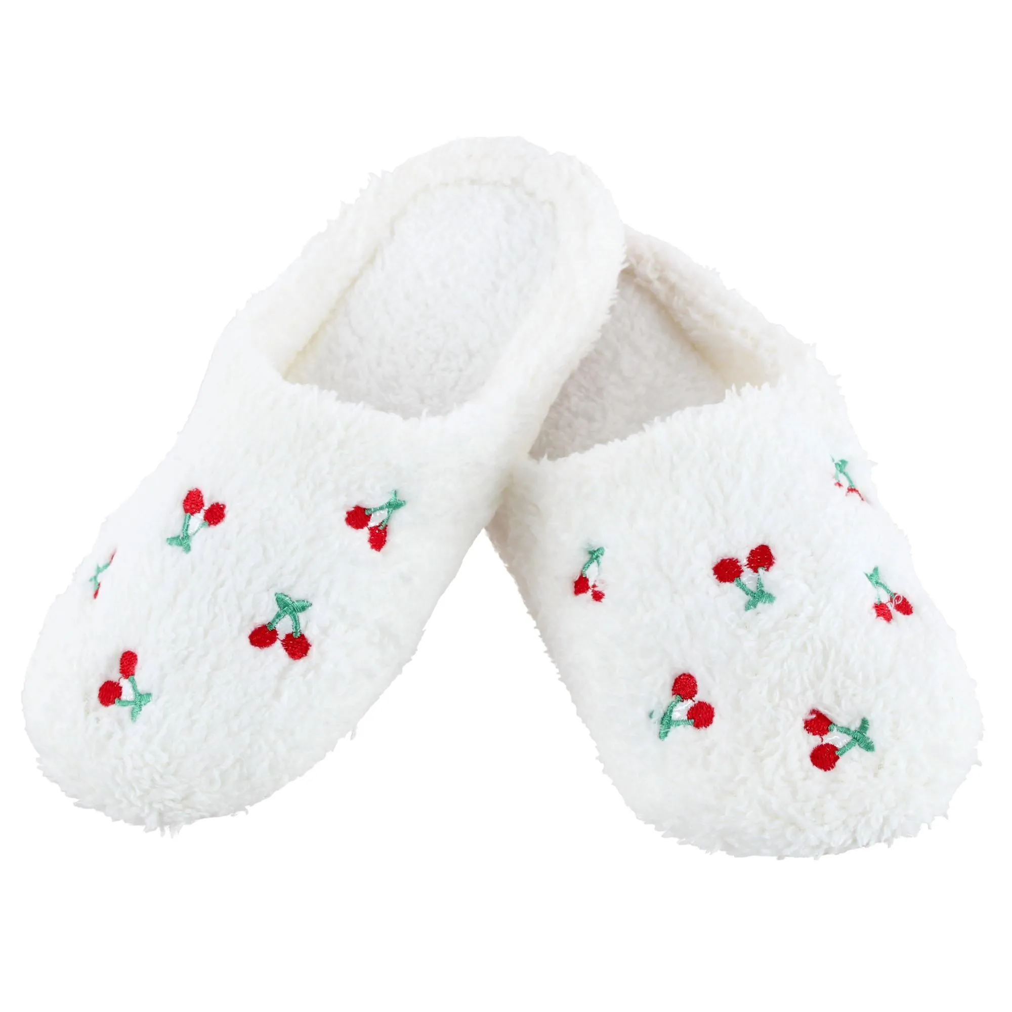 CTM® Women's Cherry Pattern Fur Slippers sold by Belt Outlet product image thumbnail 5