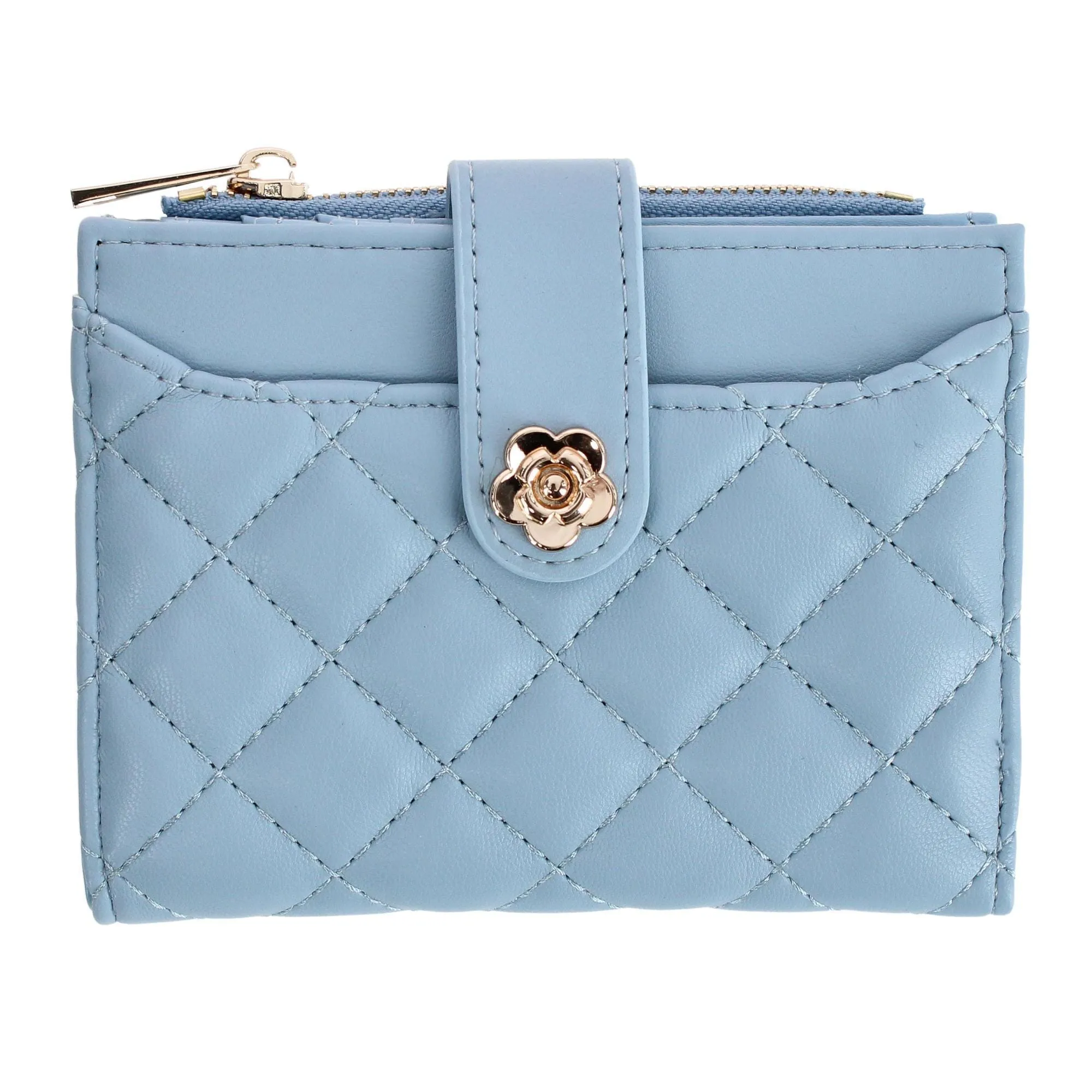 CTM® Women's Premium Faux Leather Quilt Quality Bi-Fold Wallet sold by Belt Outlet product image thumbnail 2