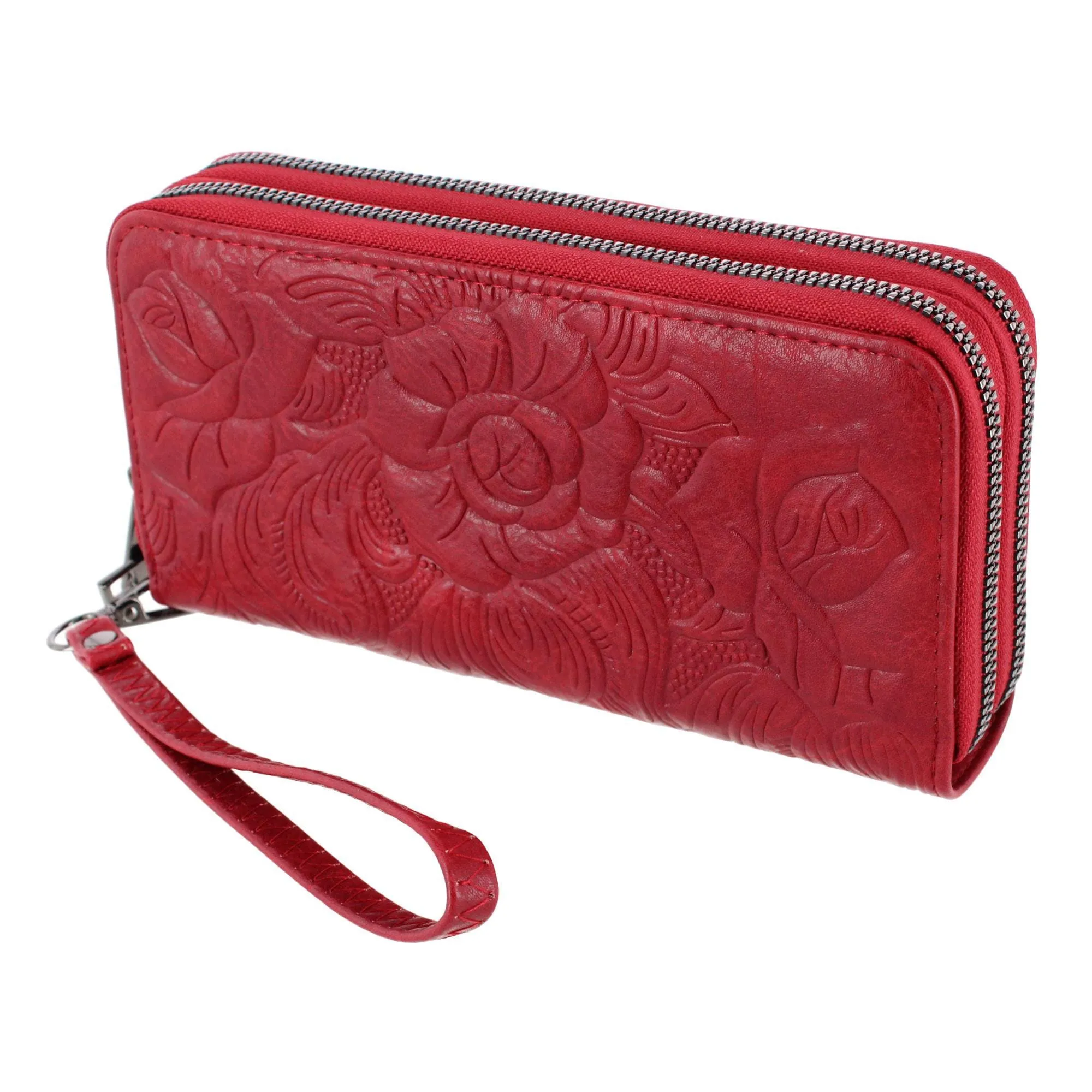 CTM® Women's Premium Faux Leather Zip Around Organizer Wristlet Wallet sold by Belt Outlet product image thumbnail 4