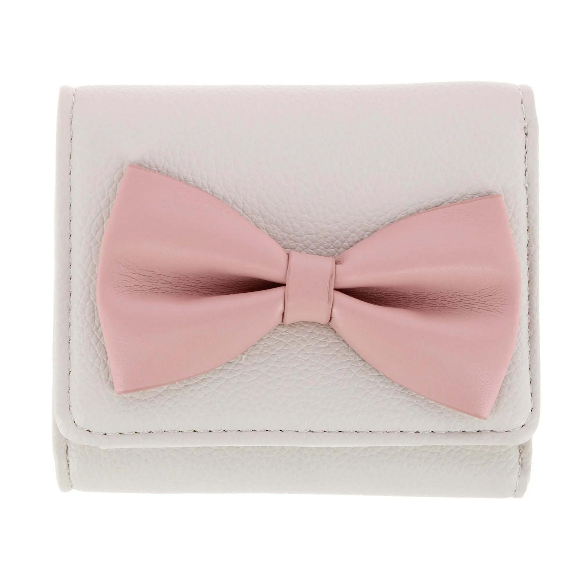 CTM® Women's Premium Faux Leather Bow Accent Tri-Fold Wallet sold by Belt Outlet product image thumbnail 4