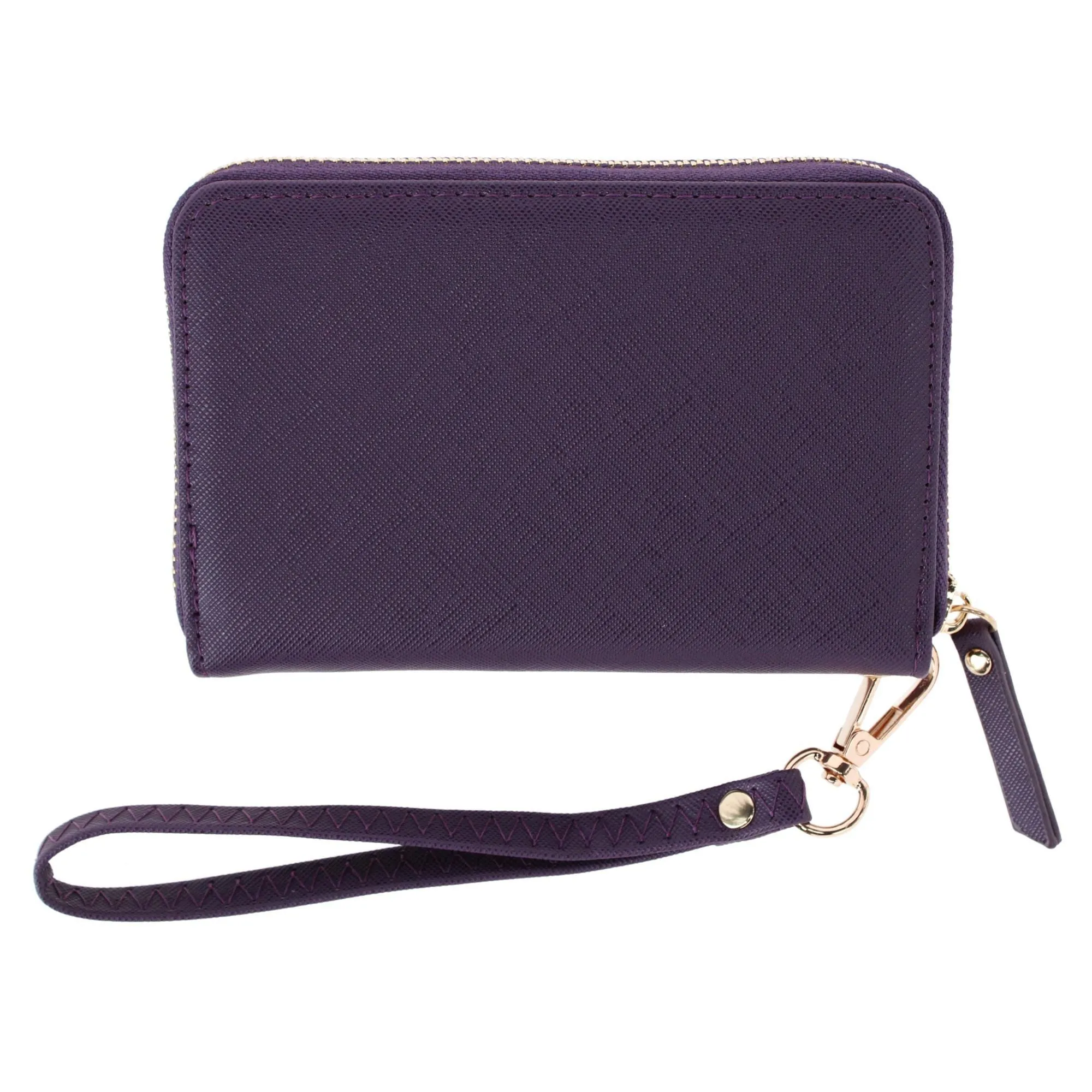 CTM® Women's Premium Faux Leather Zip Around Wristlet Wallet sold by Belt Outlet