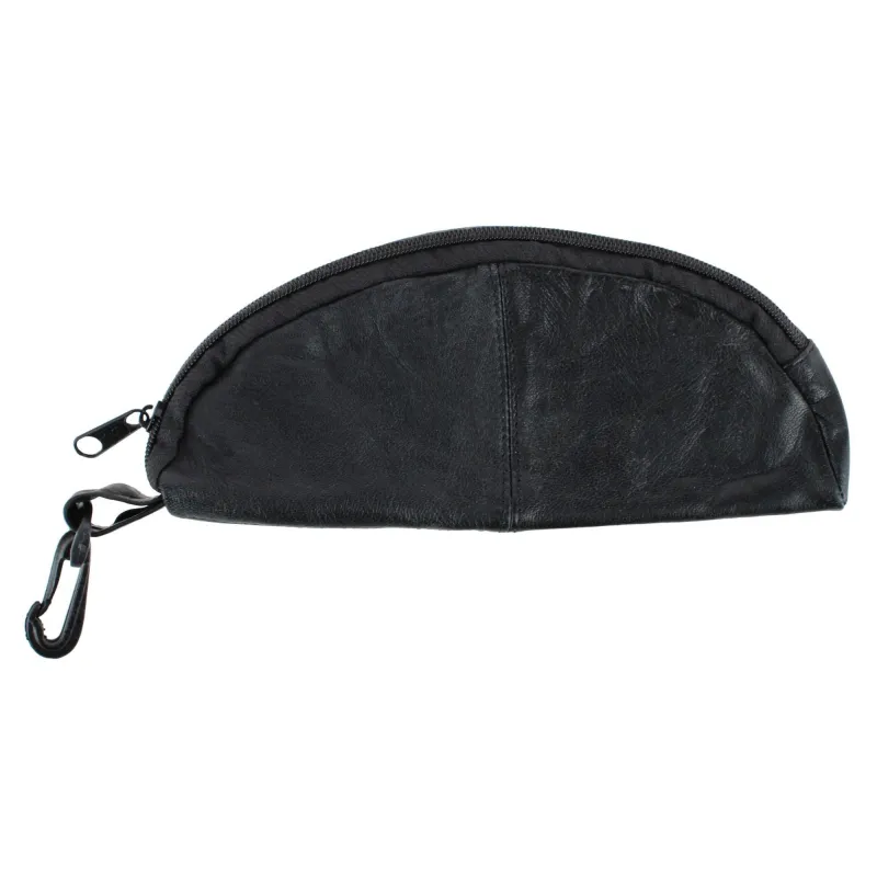CTM® Lambskin Zip Around Eyeglass Case made by Belt Outlet