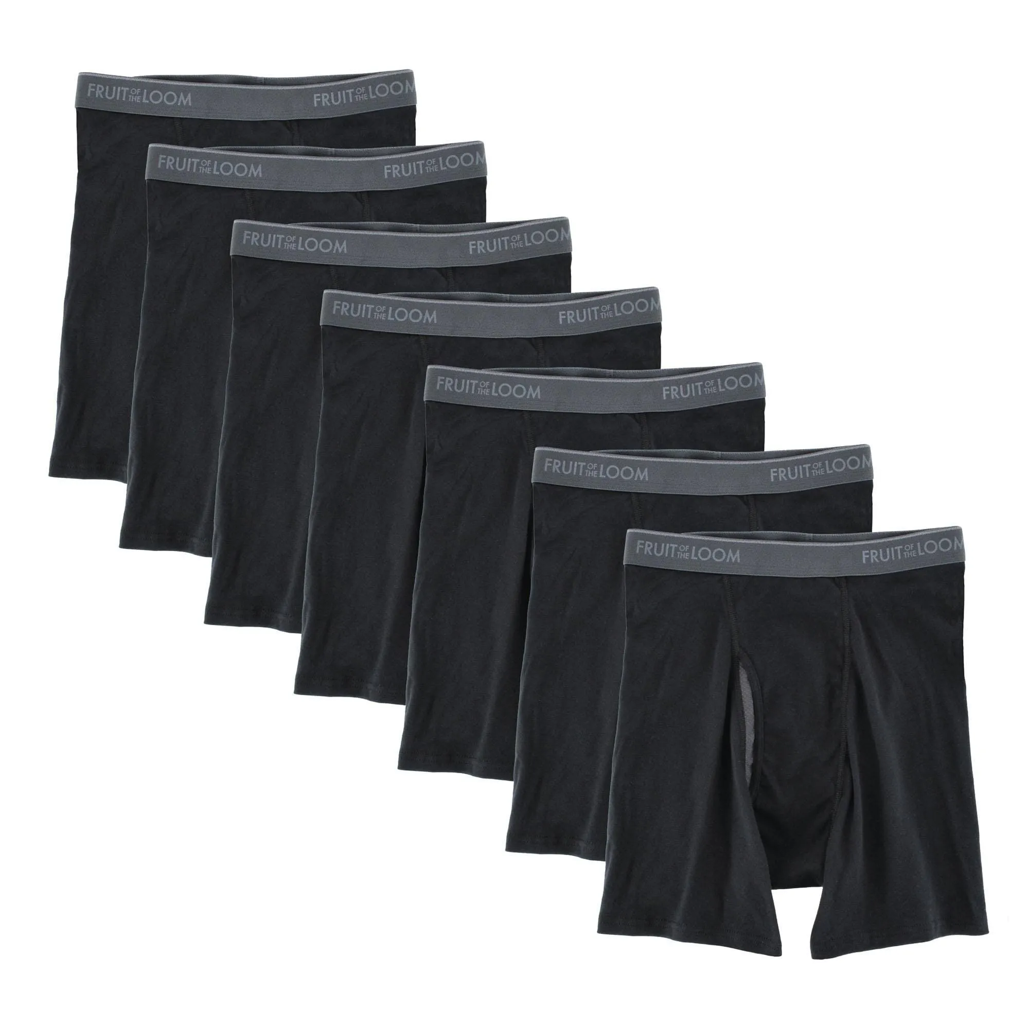 Fruit of the Loom Men's Eversoft CoolZone Fly Black Boxer Briefs (7 Pack) sold by Belt Outlet product image thumbnail 3