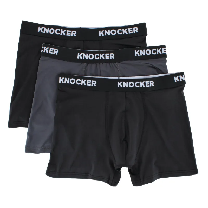 Knocker Men's Big & Tall Performance Boxer Briefs (3 Pack) made by Belt Outlet