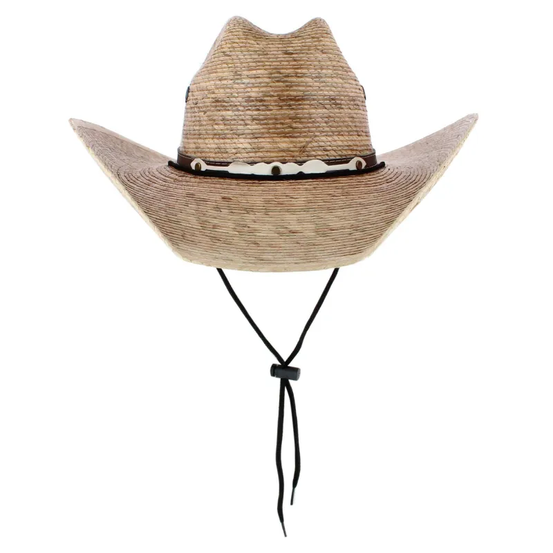 CTM® Men's Chihuahua Western Palm Leaf Cowboy Hat made by Belt Outlet