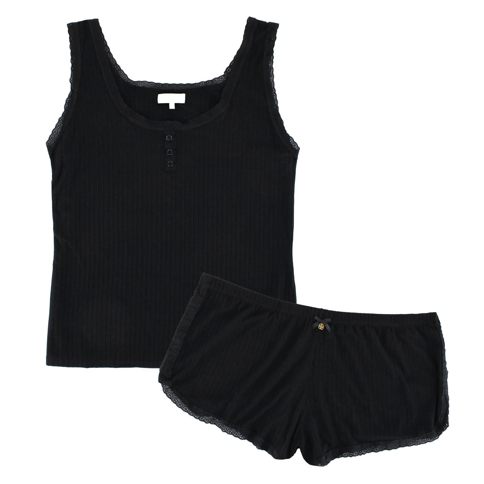 Daisy Fuentes Women's Plus Size Pointelle Tank and Short Pajama Set sold by Belt Outlet product image thumbnail 2