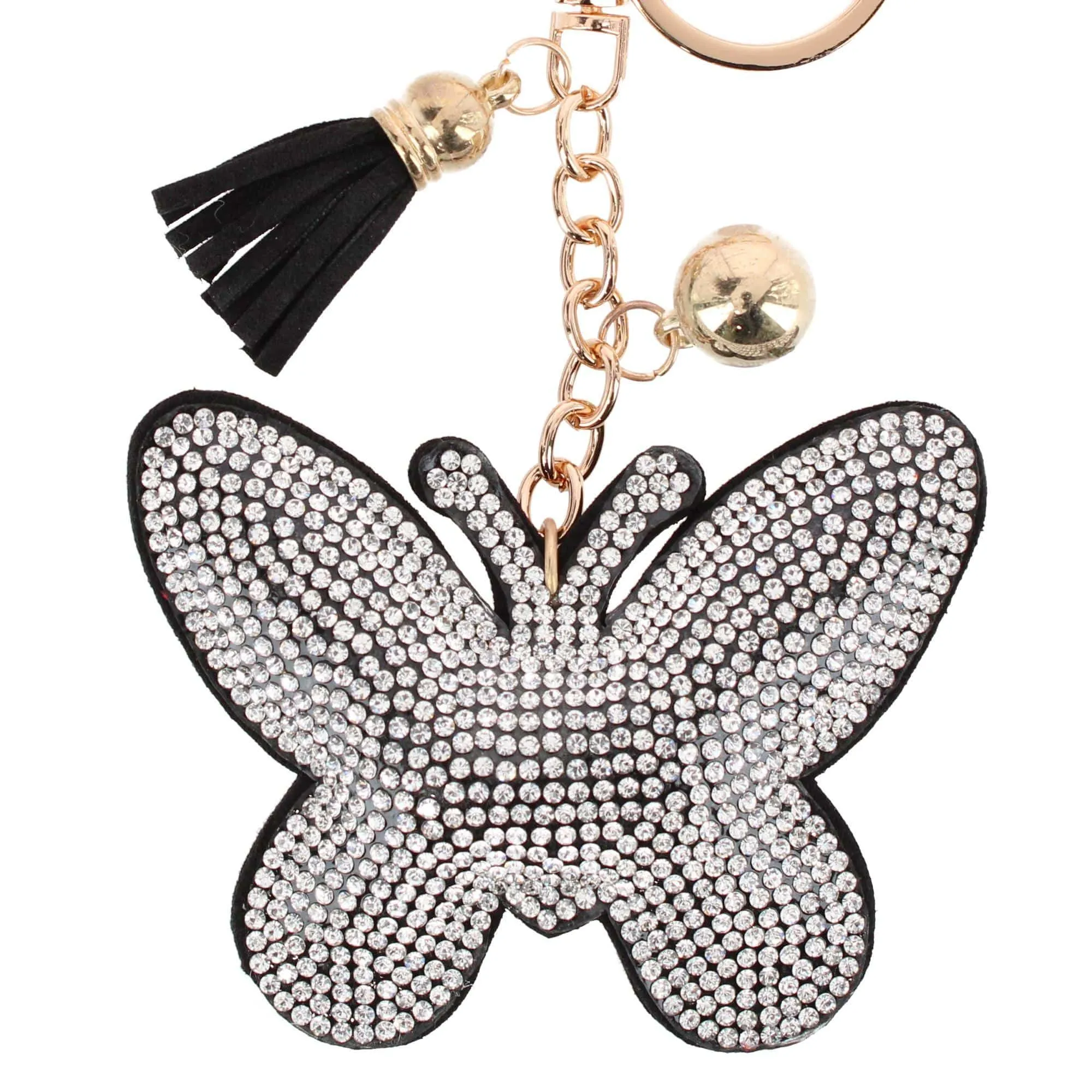 CTM® Women's Glittery Rhinestone Butterfly Bag Charm & Key Chain sold by Belt Outlet product image thumbnail 5