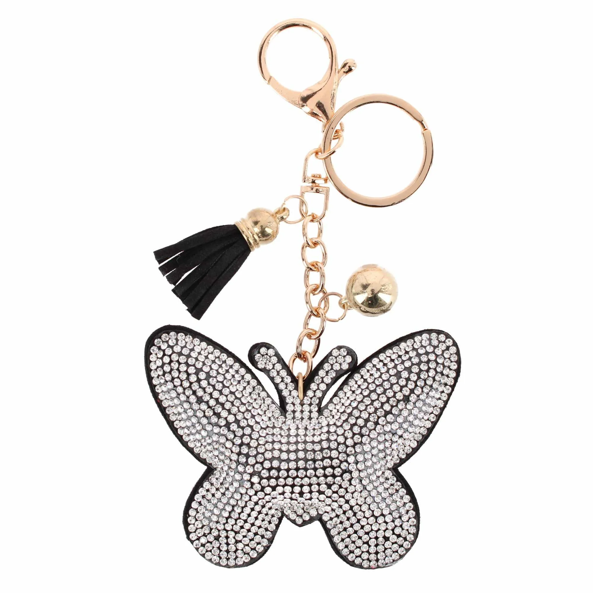 CTM® Women's Glittery Rhinestone Butterfly Bag Charm & Key Chain sold by Belt Outlet product image thumbnail 2