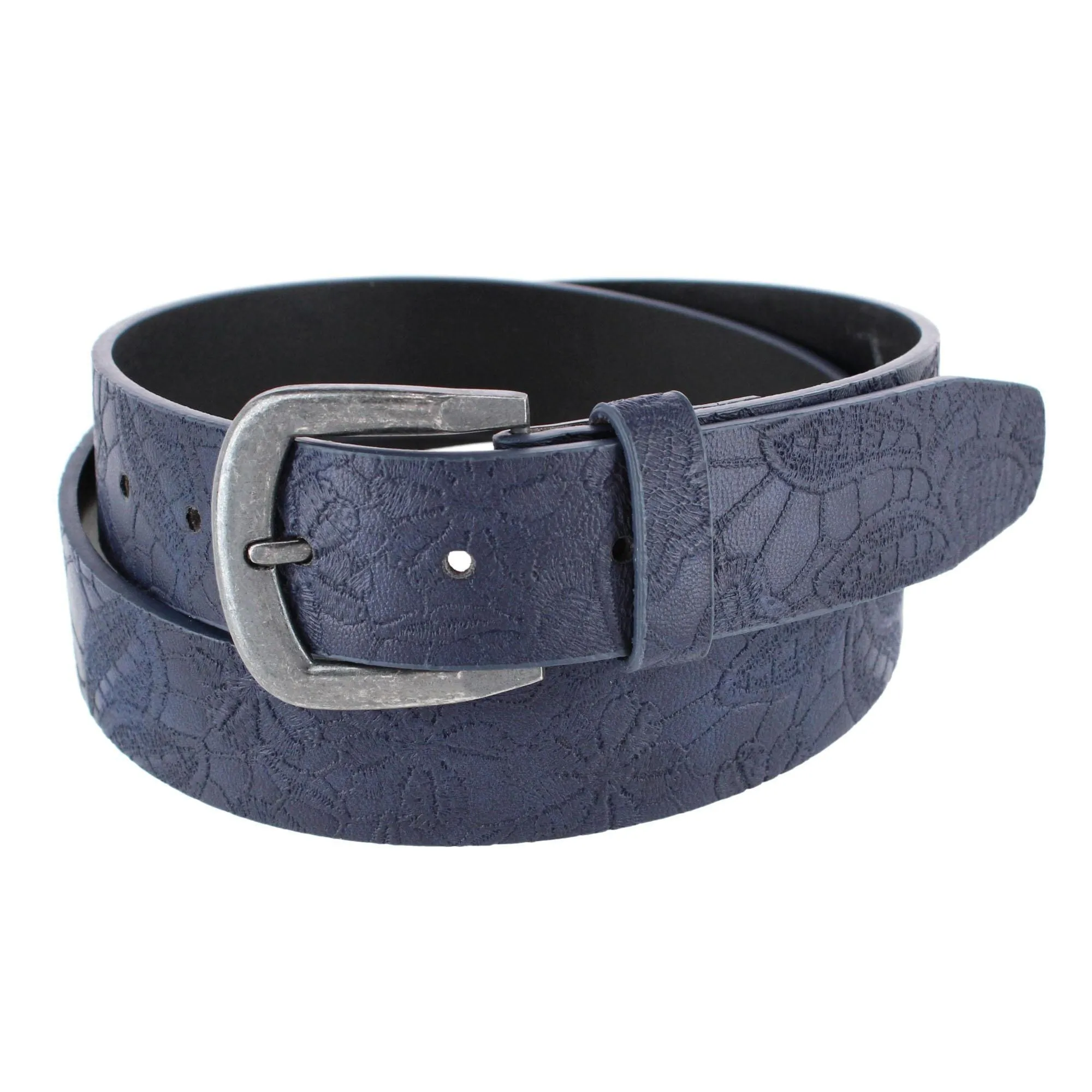 Lee Women's Floral Embossed Cut Edge Belt sold by Belt Outlet