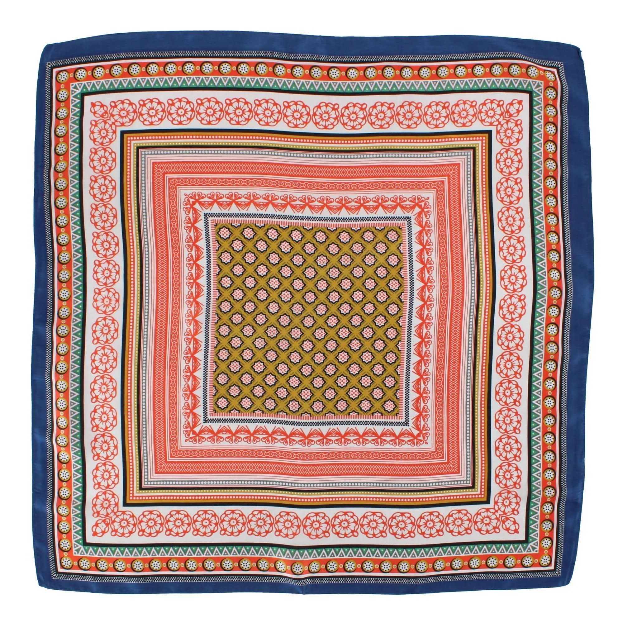 CTM® Women's Decorative Vintage Pattern Silky Square Scarf sold by Belt Outlet product image thumbnail 4