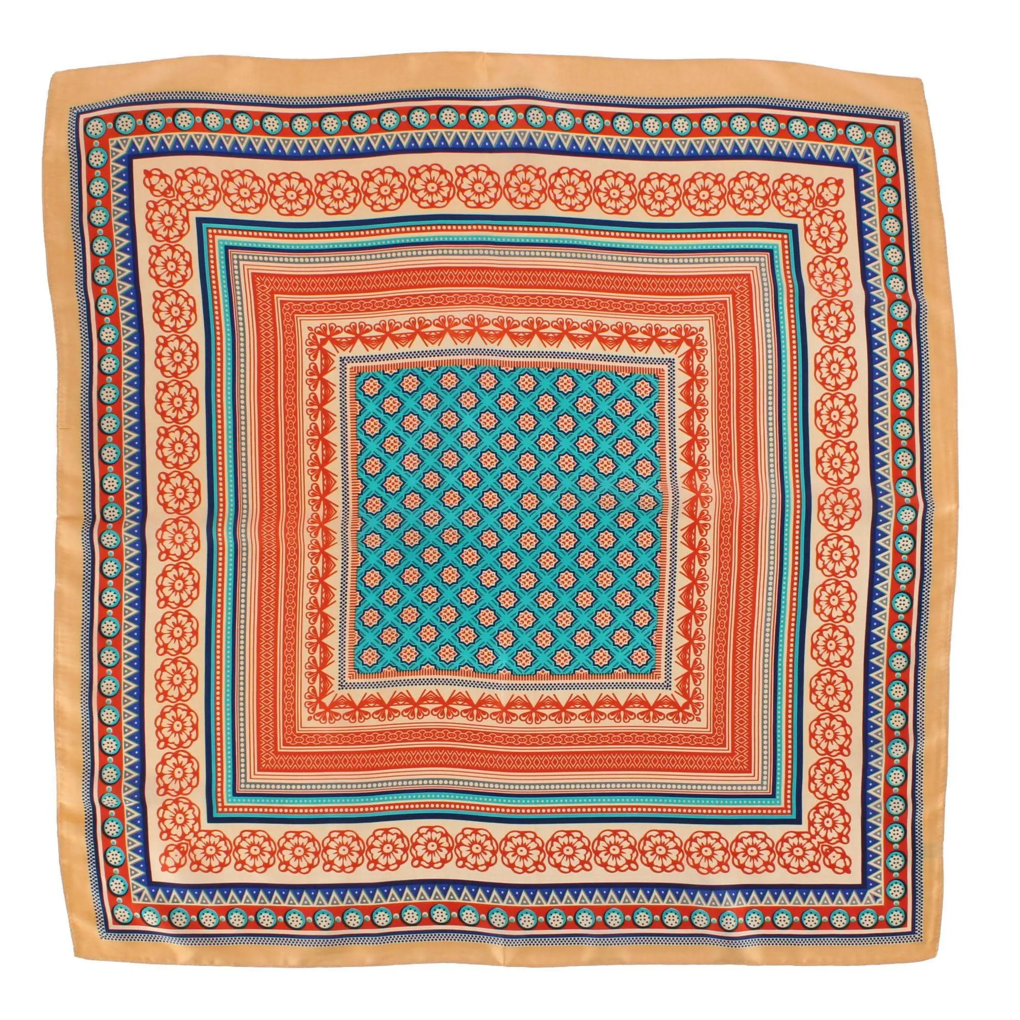 CTM® Women's Decorative Vintage Pattern Silky Square Scarf sold by Belt Outlet product image thumbnail 5