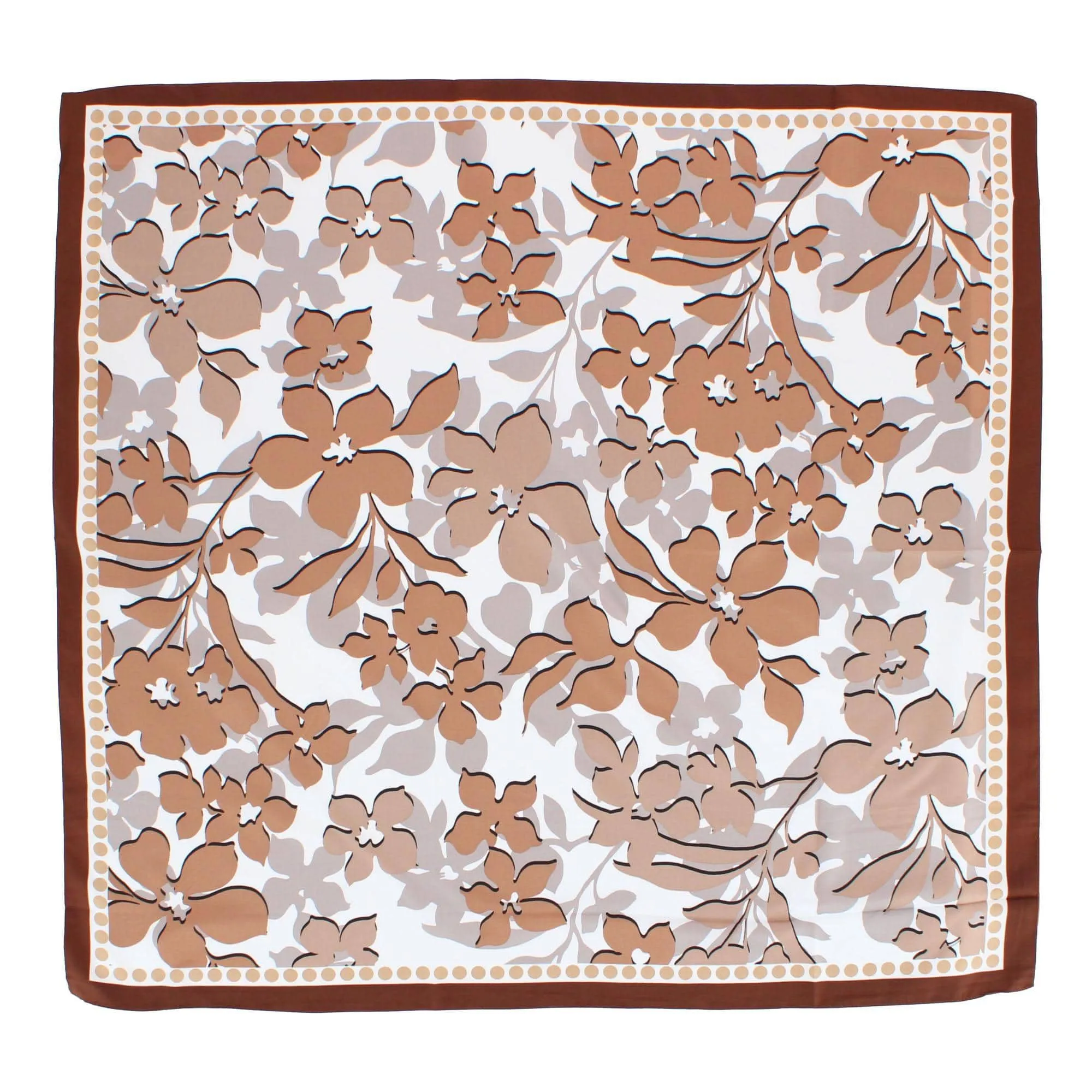 CTM® Women's Floral Pattern Print Silky Square Scarf sold by Belt Outlet product image thumbnail 5