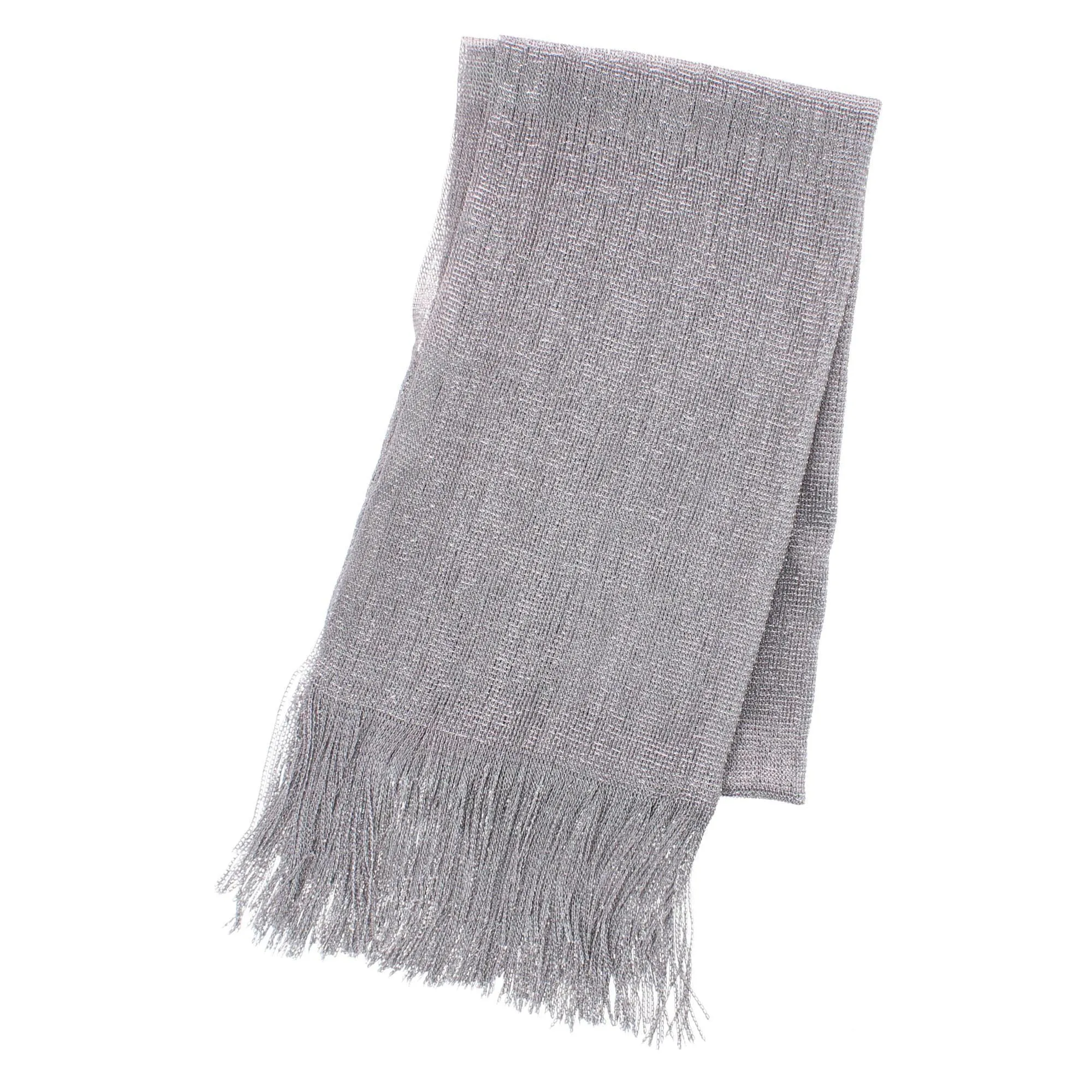 CTM® Women's Shimmering Fringe Evening Shawl Scarf sold by Belt Outlet