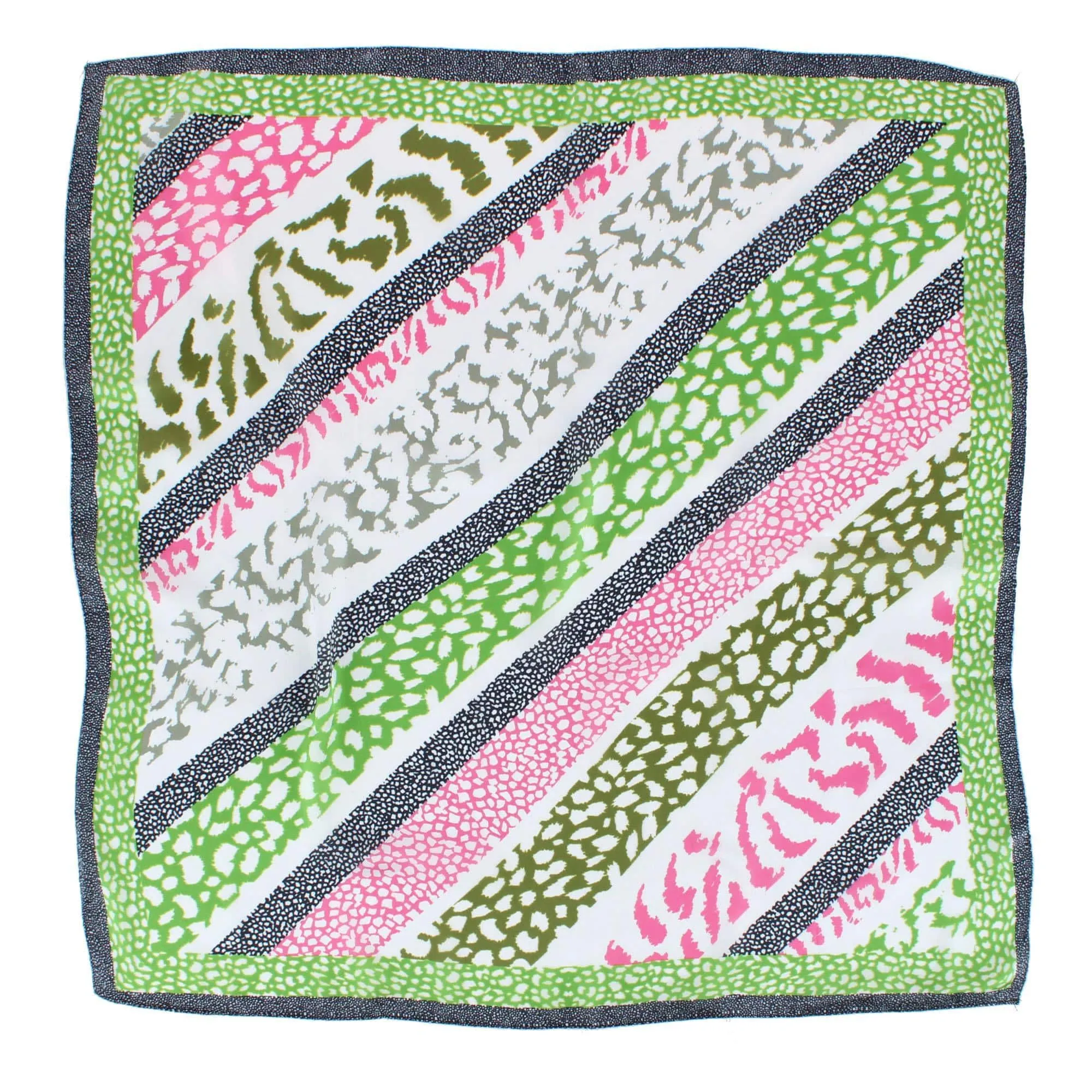 CTM® Women's Abstract Animal Print Silky Square Scarf sold by Belt Outlet