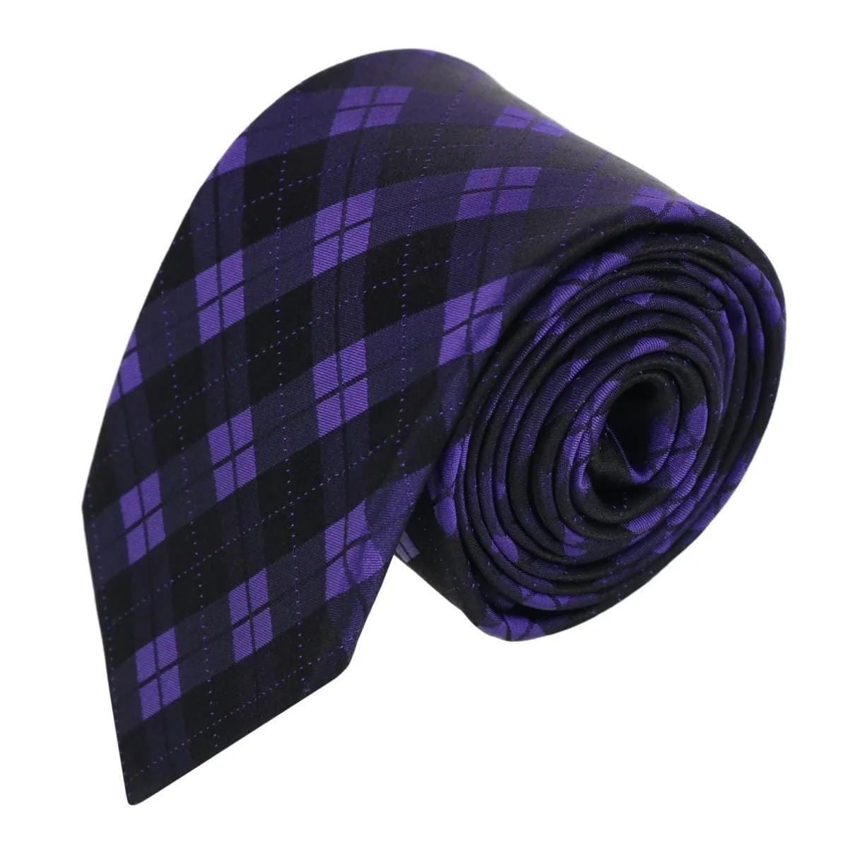 Trafalgar Digby Checkered Plaid Silk Necktie sold by Belt Outlet