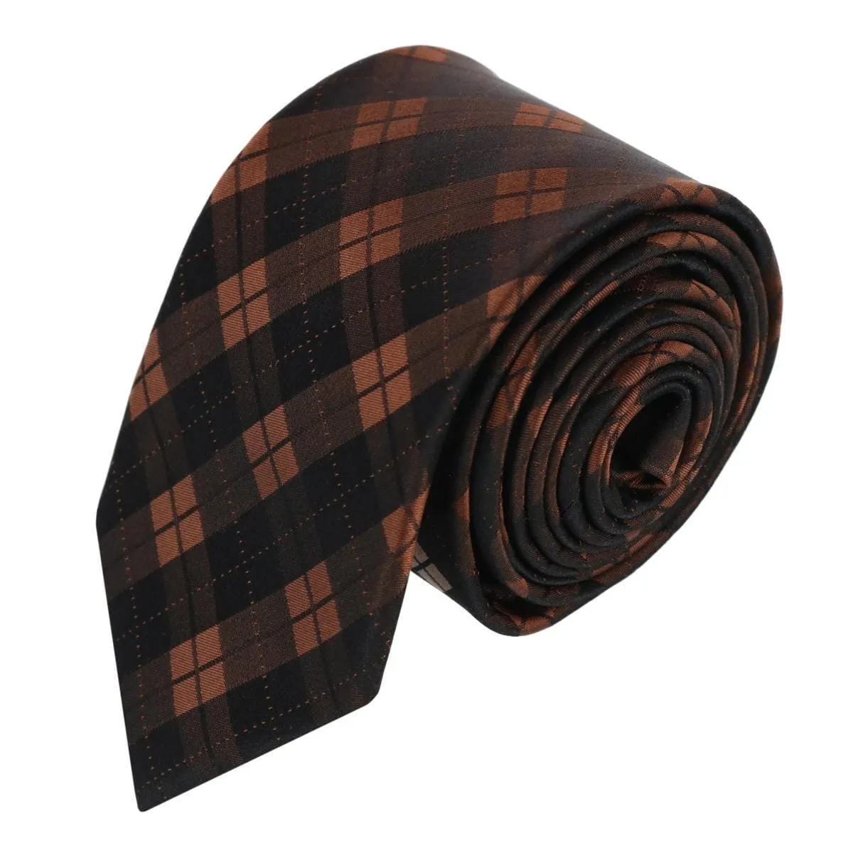 Trafalgar Digby Checkered Plaid Silk Necktie sold by Belt Outlet product image thumbnail 2