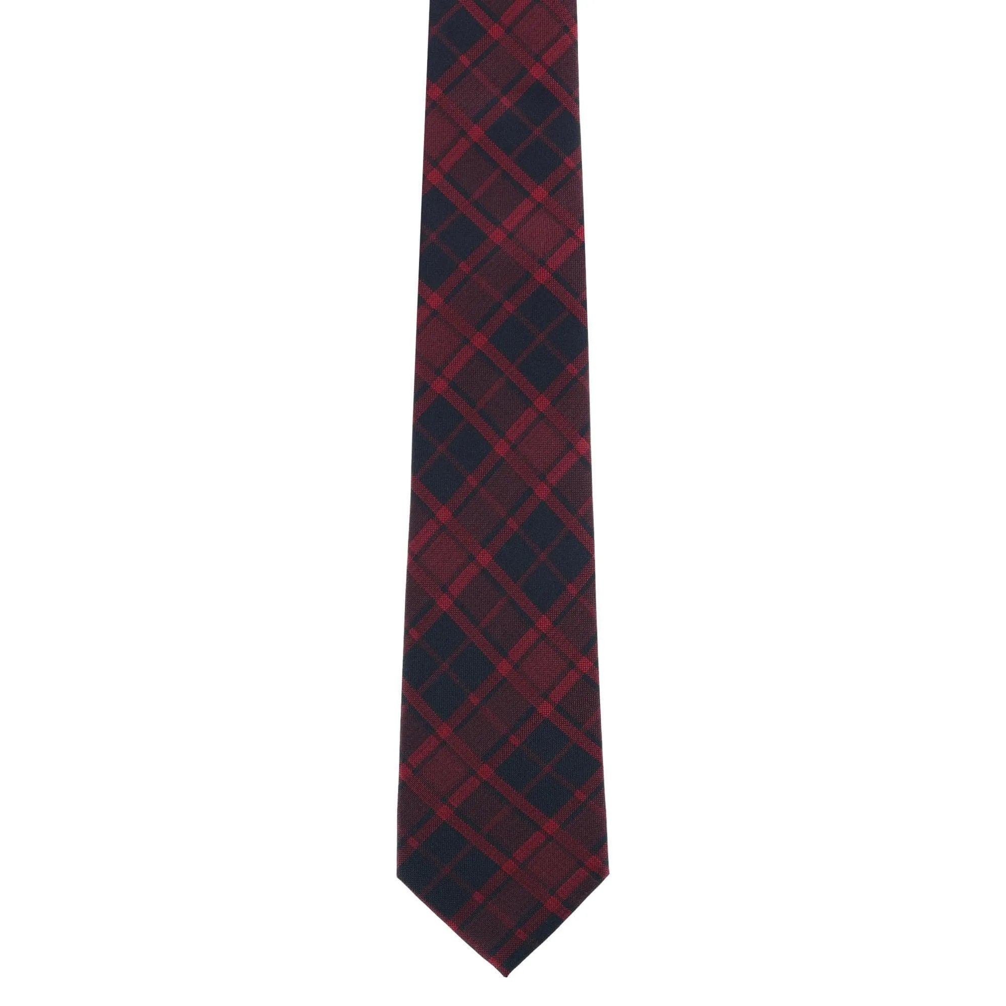 Trafalgar Kincade Red Blackwatch Plaid Silk Necktie sold by Belt Outlet product image thumbnail 4