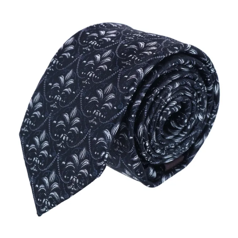 Trafalgar Domenico the Grande Damask Patterned Silk Necktie made by Trafalgar