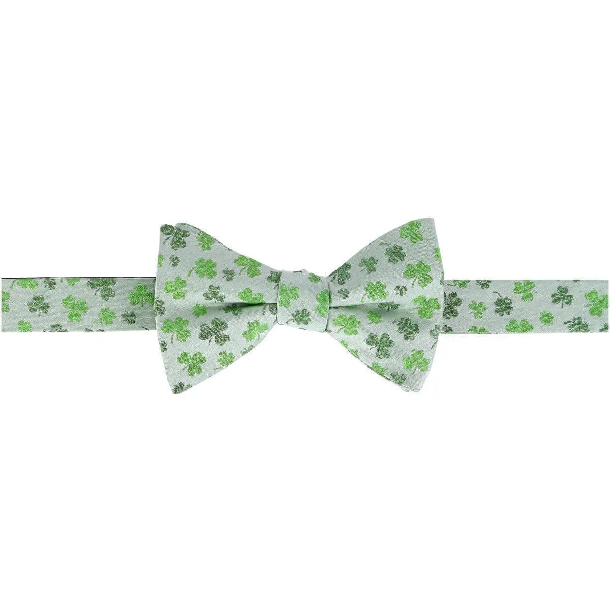 Trafalgar White Shamrock Novelty Silk Bow Tie sold by Belt Outlet product image thumbnail 2