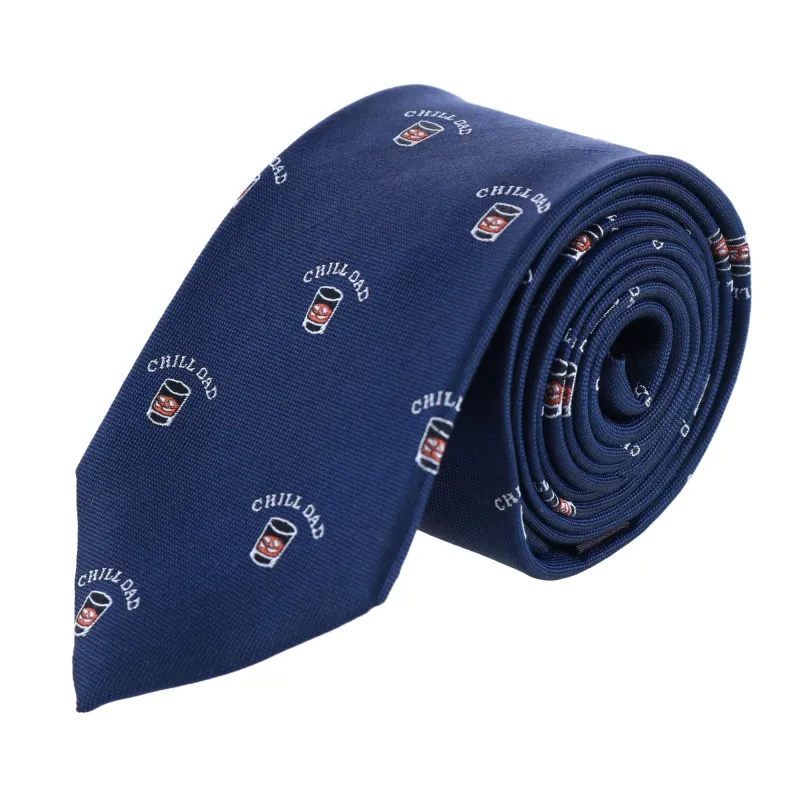 Trafalgar Men's Chill Dad Novelty Silk Necktie made by Trafalgar