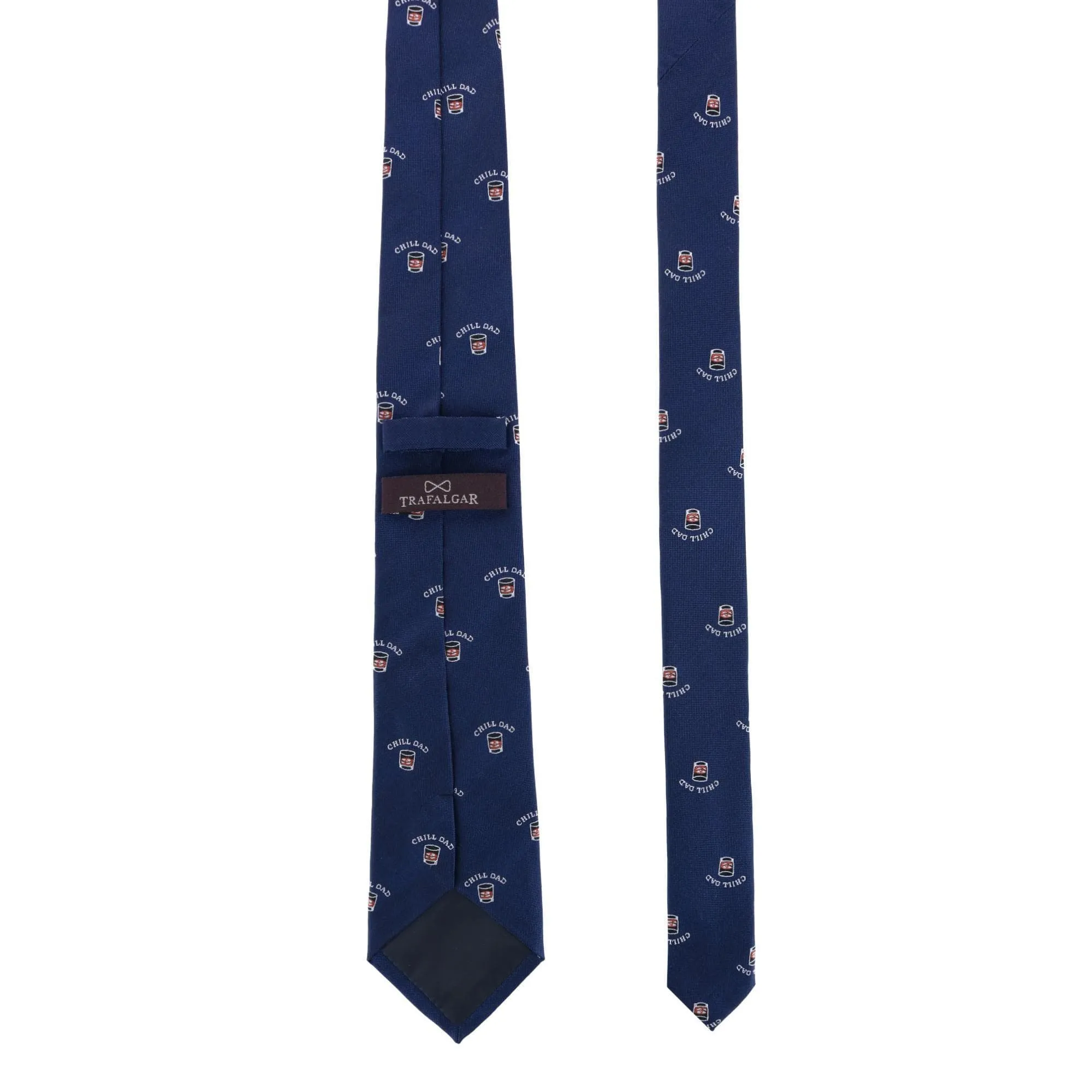 Trafalgar Men's Chill Dad Novelty Silk Necktie sold by Belt Outlet product image thumbnail 5