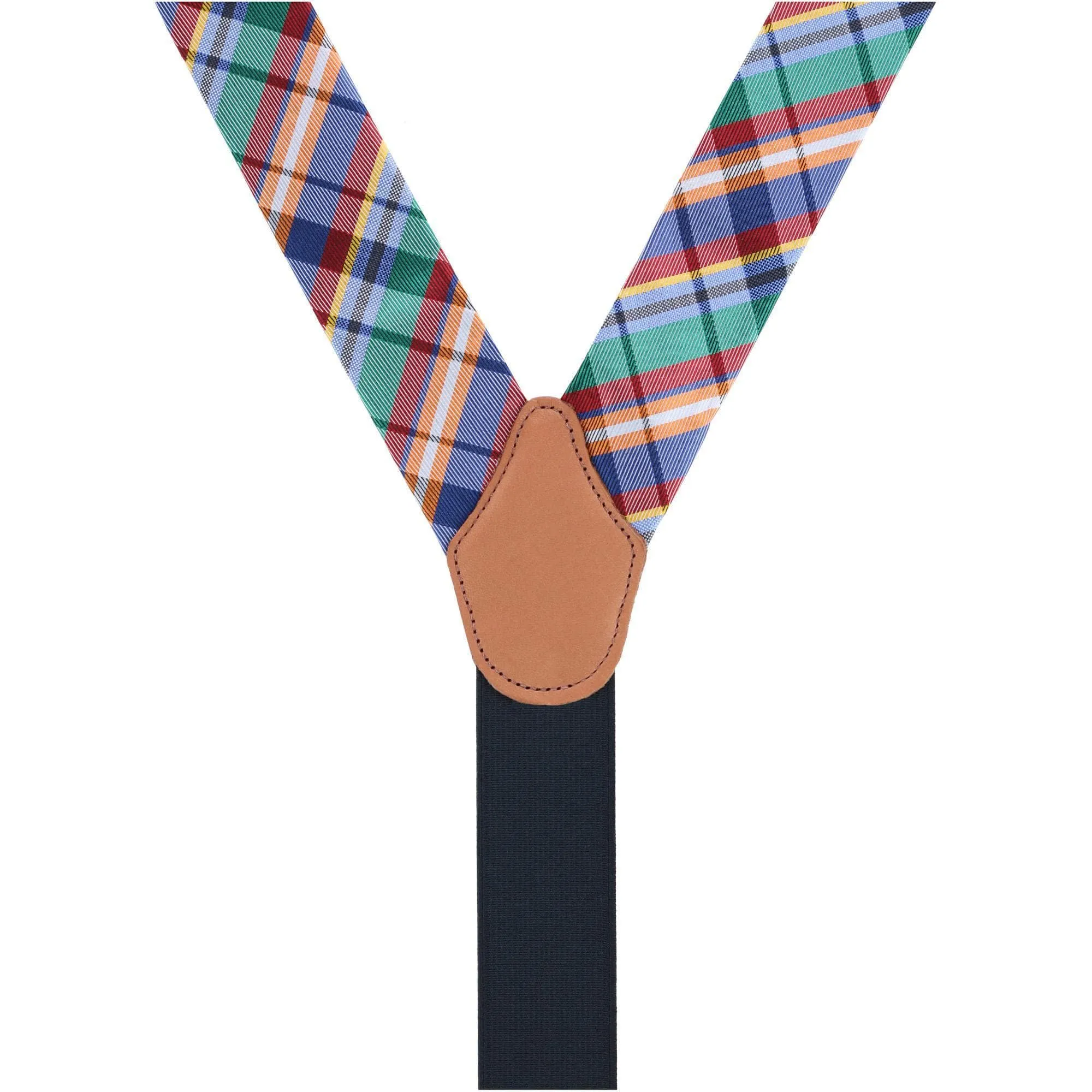Trafalgar Men's Sherwood Plaid Silk Button End Suspenders sold by Belt Outlet product image thumbnail 5