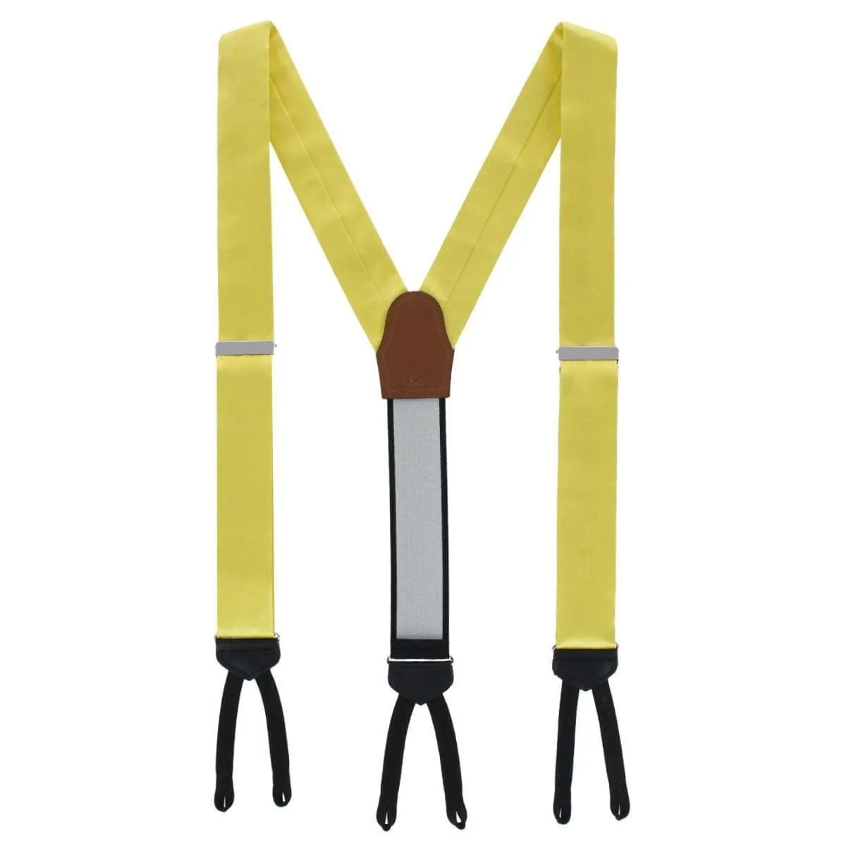 Trafalgar Men's Sutton Solid Color Silk Formal End Suspenders sold by Belt Outlet