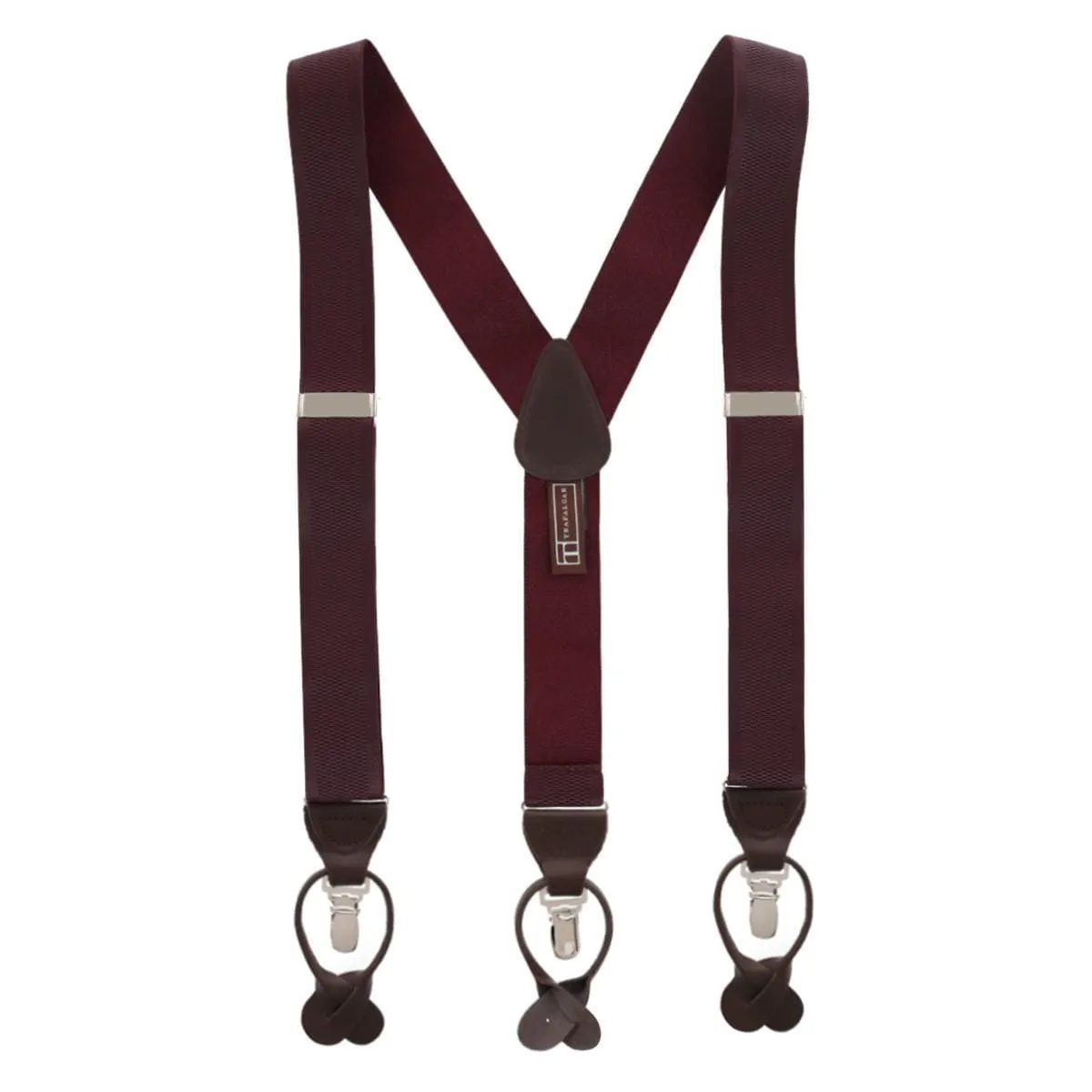 Trafalgar Men's Classic Solid Color Convertible Suspenders sold by Belt Outlet product image thumbnail 2