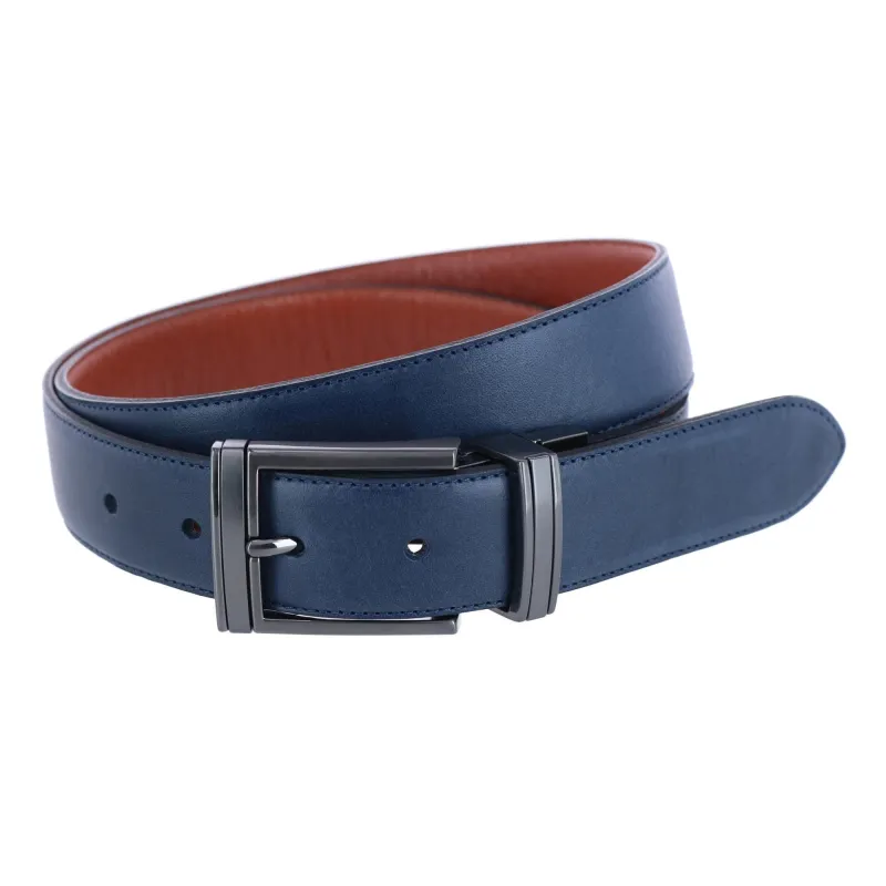 Trafalgar Men's Maverick 32mm Reversible Leather Dress Belt made by Trafalgar