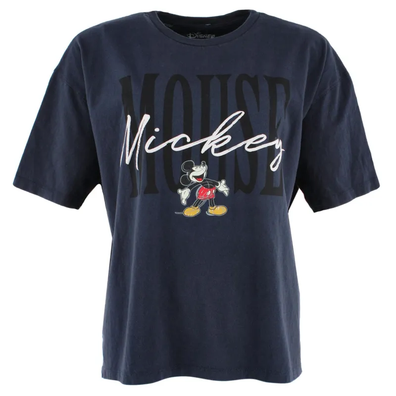 Jerry Leigh Unisex Mickey Mouse Script Signature T-Shirt made by Jerry Leigh