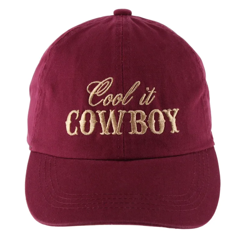 CTM® Women's Cool It Cowboy Embroidered Baseball Cap made by Belt Outlet