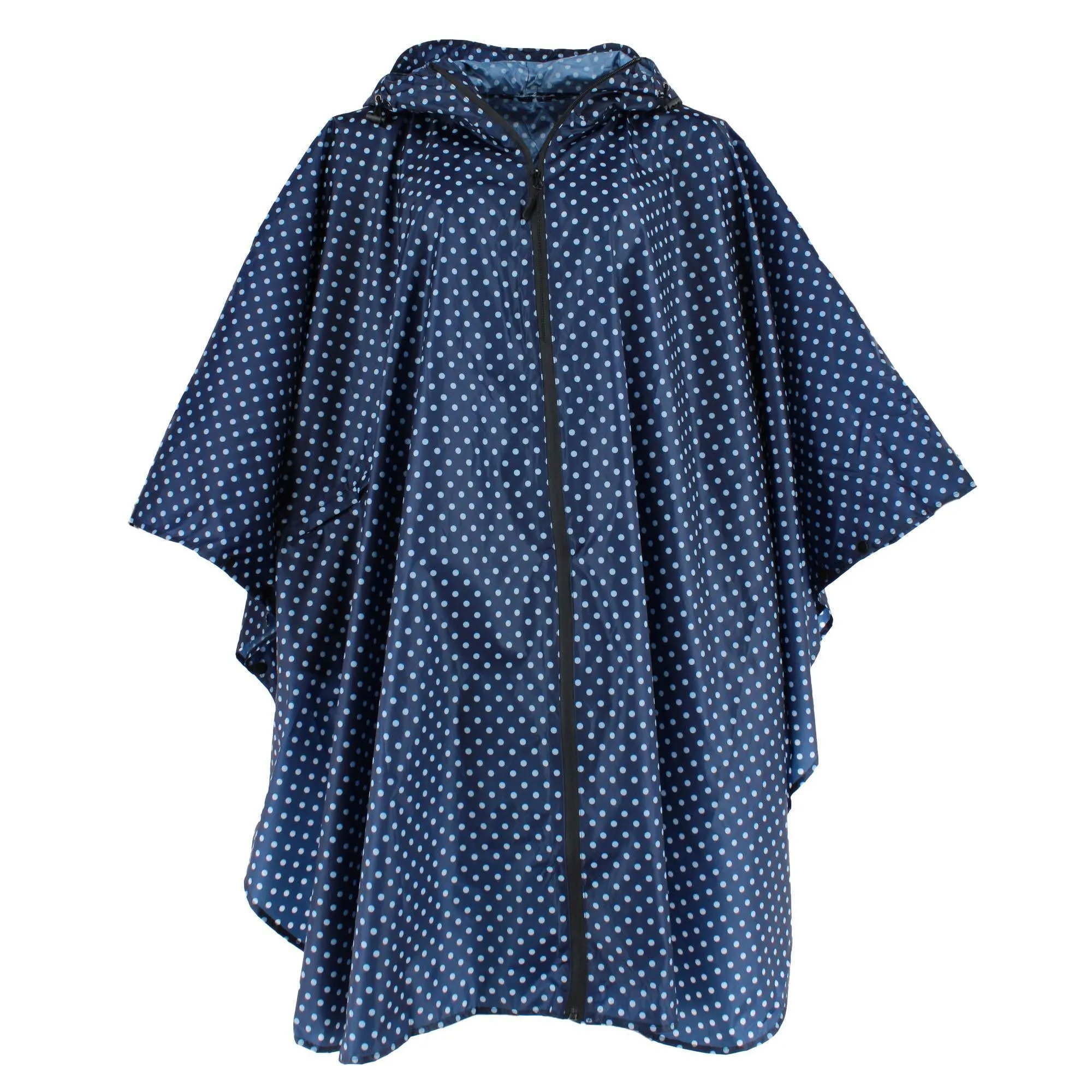 CTM® Women's One Size Fits Most Polka Dot Rain Poncho with Zipper Pouch sold by Belt Outlet