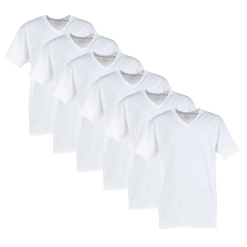 Fruit of the Loom Big & Tall Men's Short Sleeve V-neck T-Shirt (6 Pack) made by Fruit of the Loom