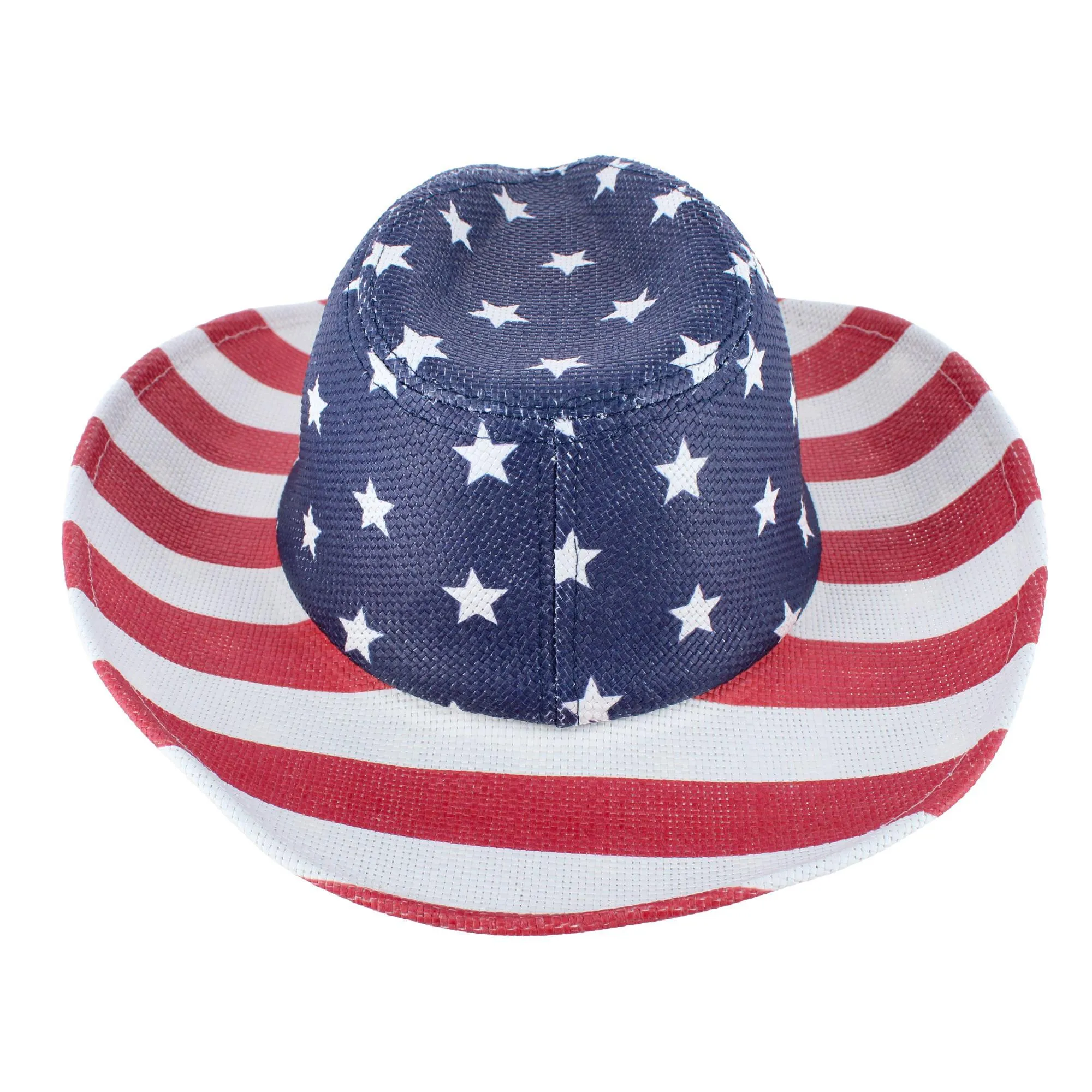 CTM® Unisex Americana Stars and Stripes Cowboy Straw Hat sold by Belt Outlet product image thumbnail 5