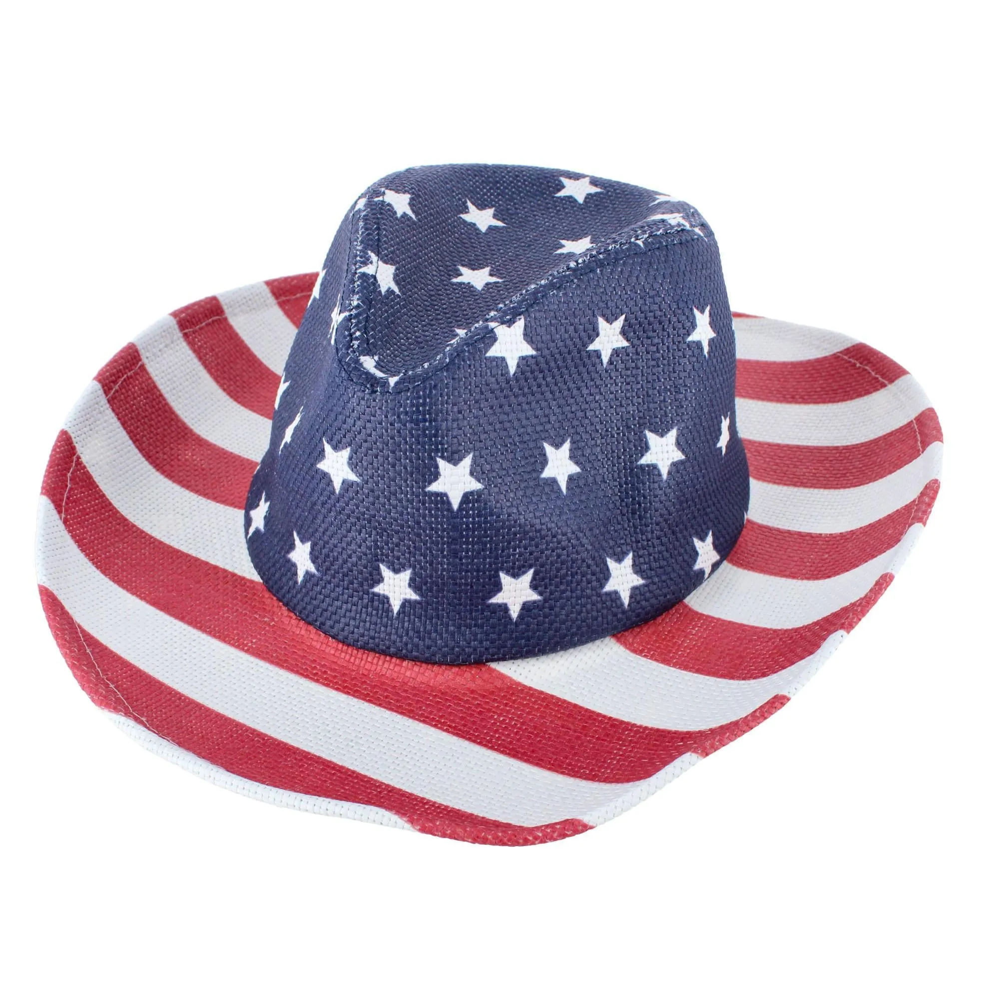 CTM® Unisex Americana Stars and Stripes Cowboy Straw Hat sold by Belt Outlet product image thumbnail 4