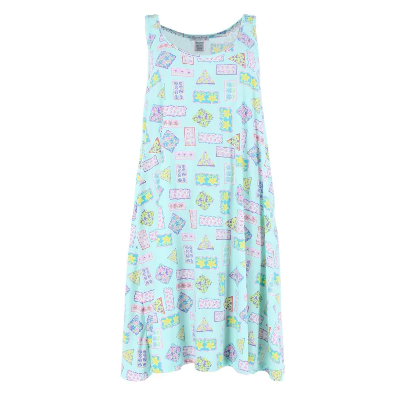 CTM® Women's Floral Patchwork Sleeveless Nightgown by Elegant Emily made by Belt Outlet
