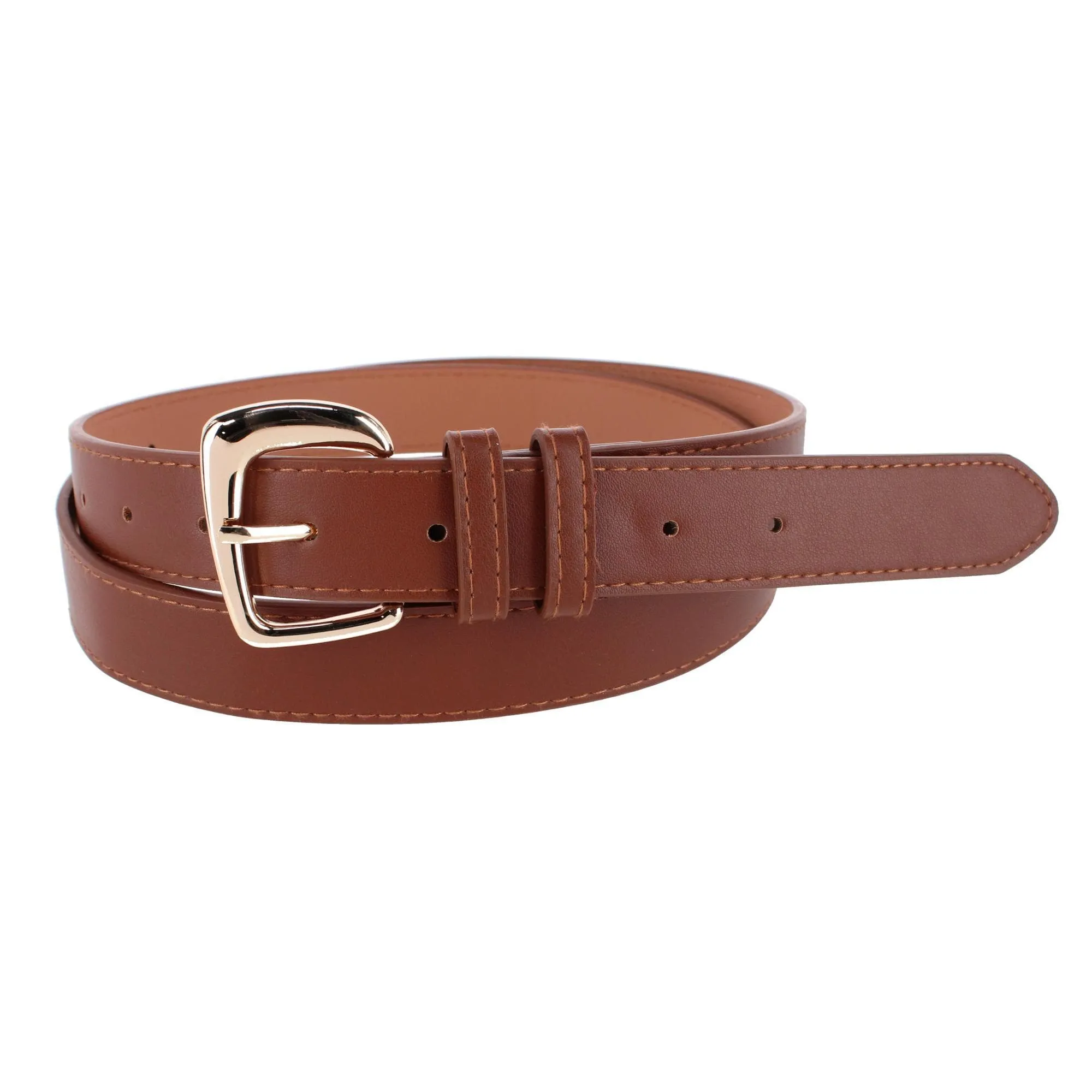 CTM® Women's Plus Size Double Loop Synthetic Leather Belt sold by Belt Outlet