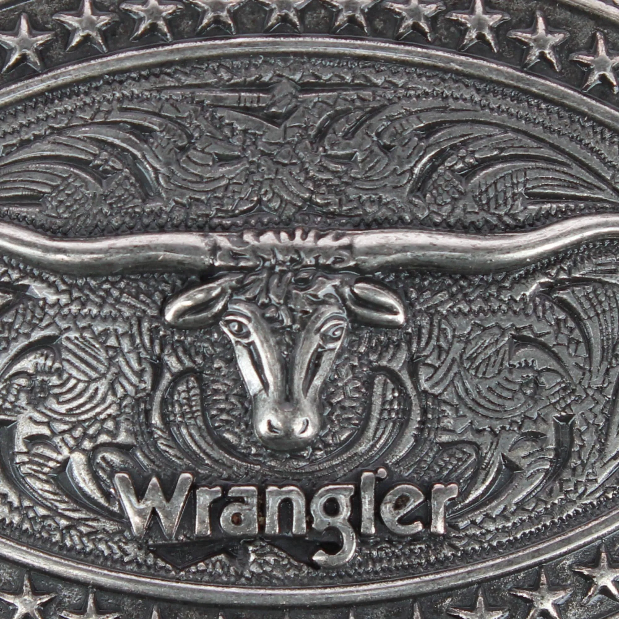 Wrangler Men's Longhorn Plaque Belt Buckle Antique Nickel Finish sold by Belt Outlet product image thumbnail 5