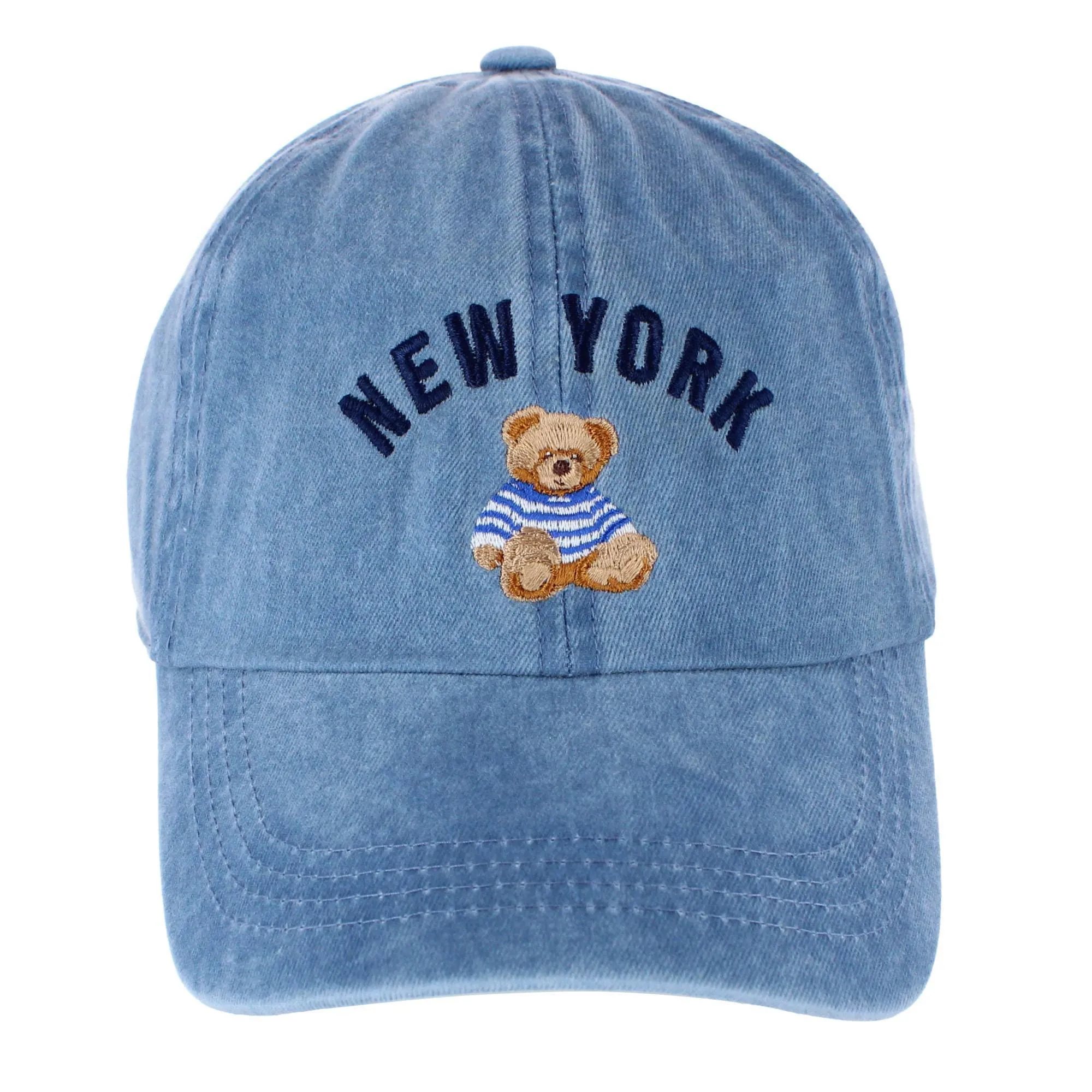 CTM® Women's Embroidered City Teddy Bear Baseball Cap sold by Belt Outlet product image thumbnail 4