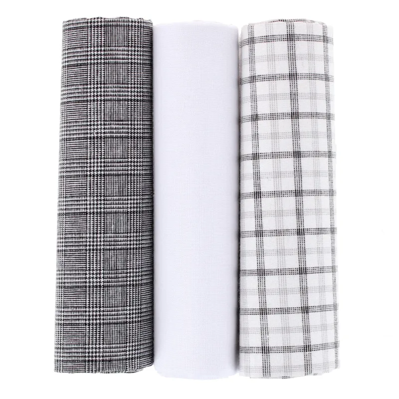 Essentials by Trafalgar Classical Black and White Patterned Handkerchiefs made by Belt Outlet