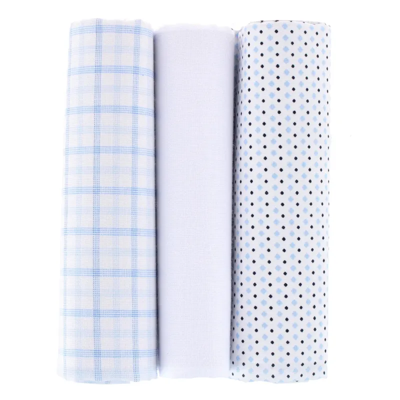Essentials by Trafalgar Vibrant Dot and Check Patterned Blues Handkerchiefs made by Belt Outlet