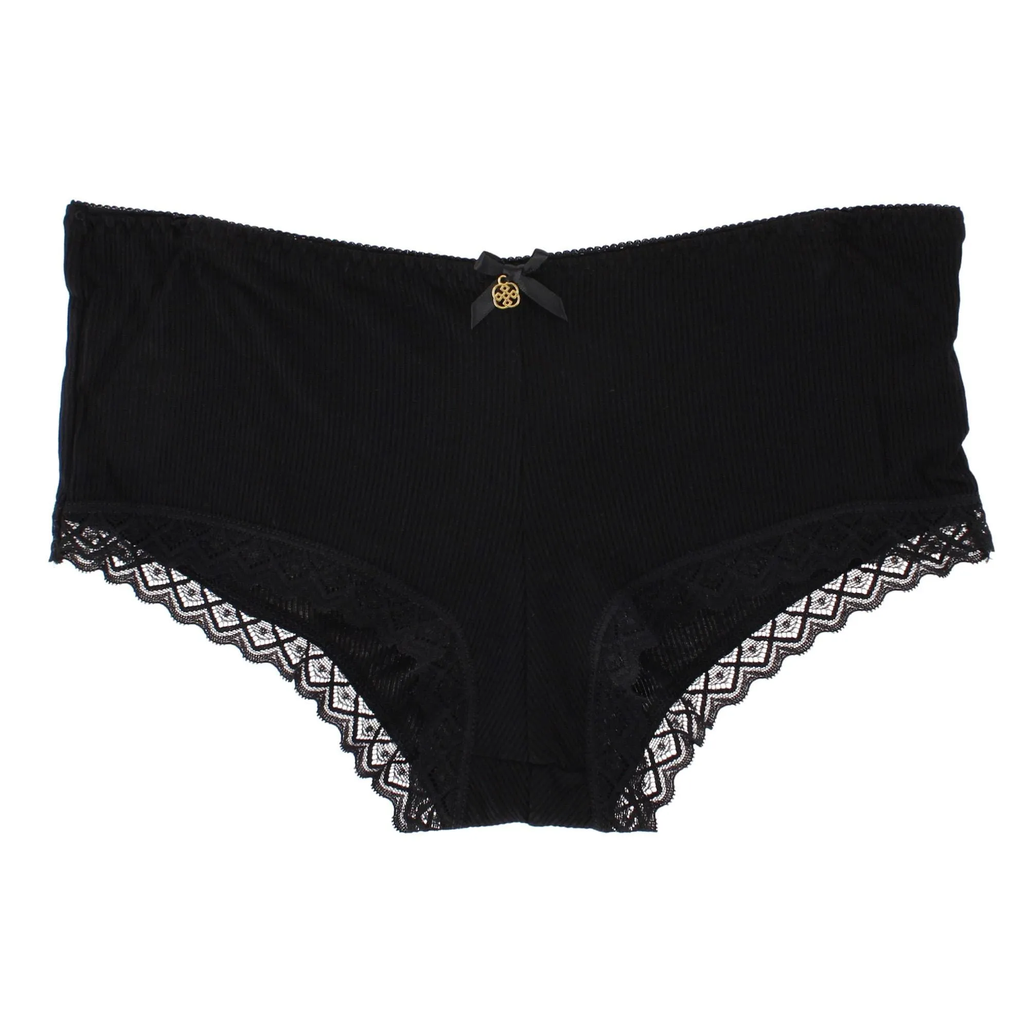 Daisy Fuentes Women's Ribbed Lace Trim Boyshort Panty 3-Pack sold by Belt Outlet product image thumbnail 5