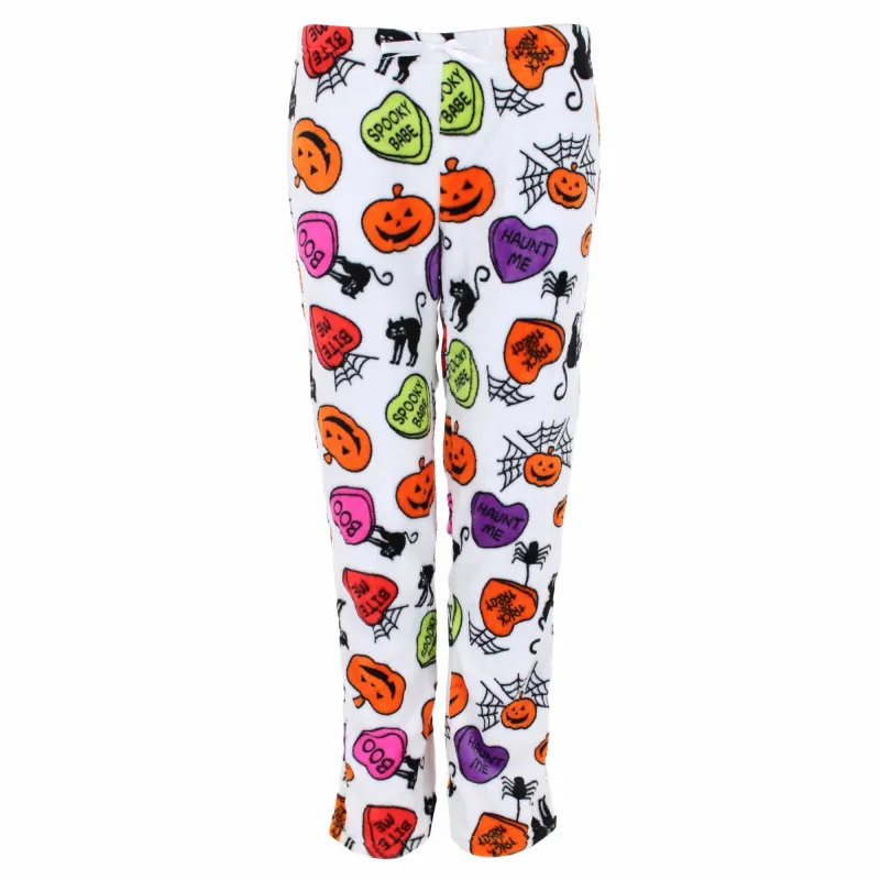 Weekending Women's Halloween Candy Heart Plush Pajama Pants by Weekending made by Belt Outlet